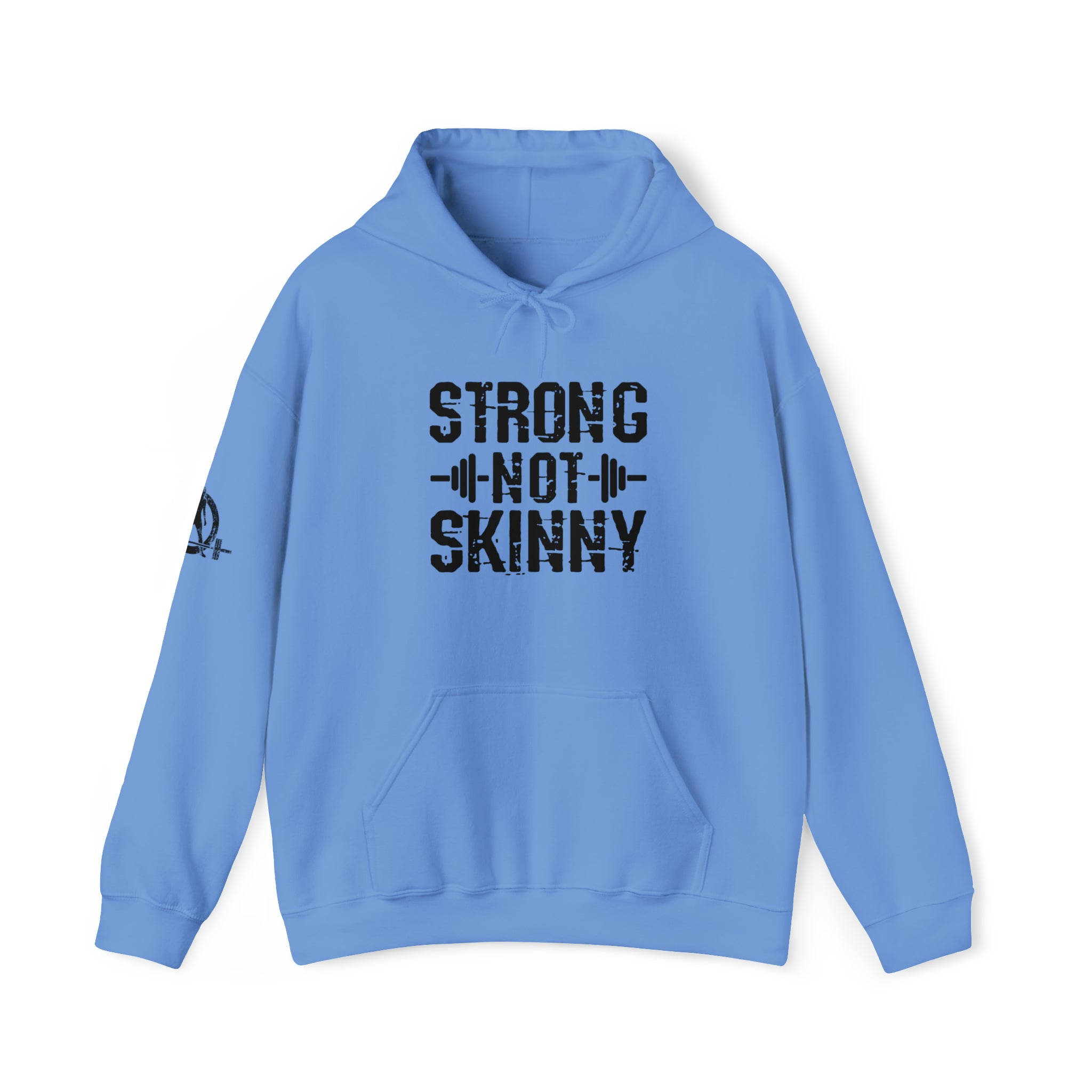 Strong Not Skinny - Unisex Heavy Blend Hooded Sweatshirt - Black Front Logo