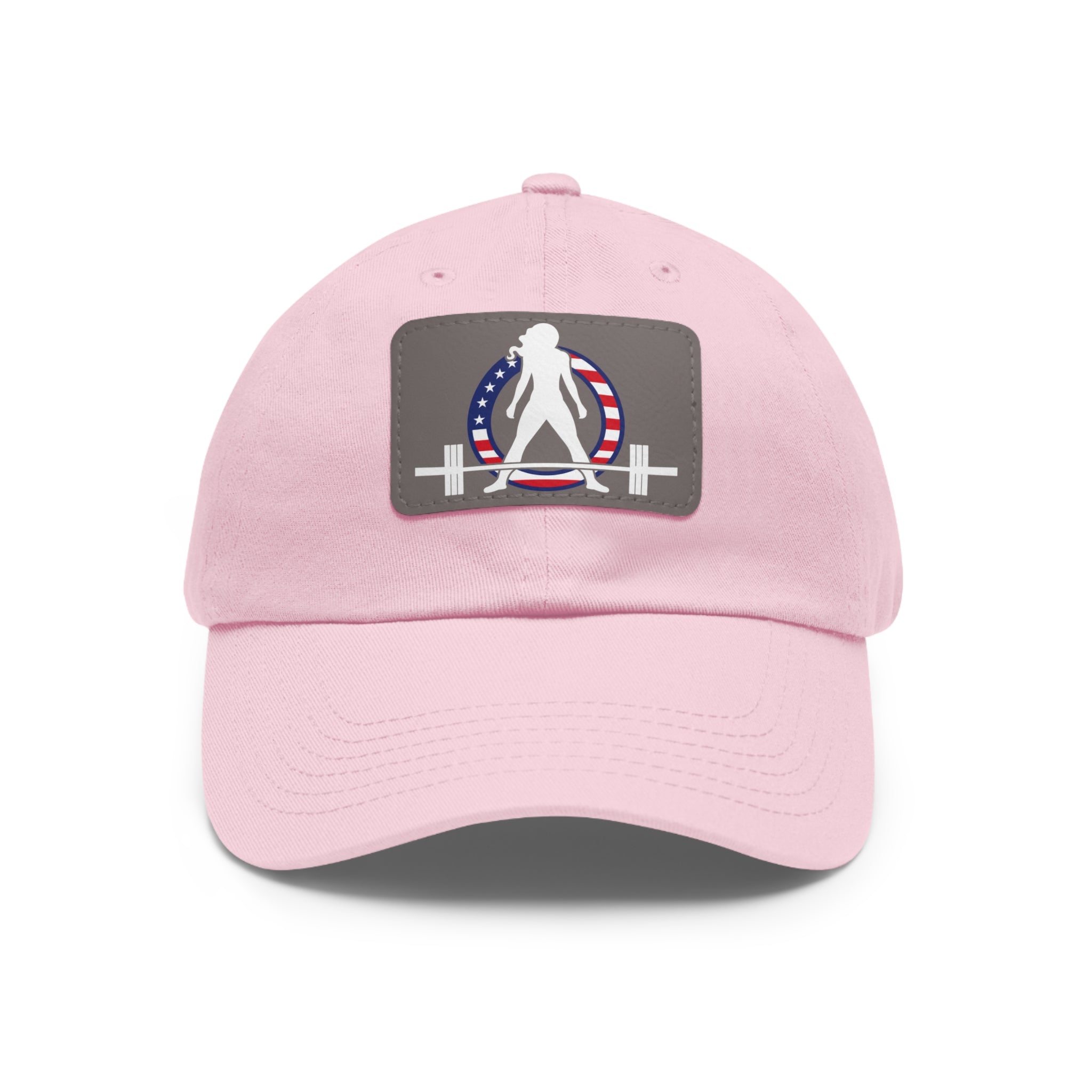 Dad Hat with Leather Patch (Rectangle) - USA Dark Logo