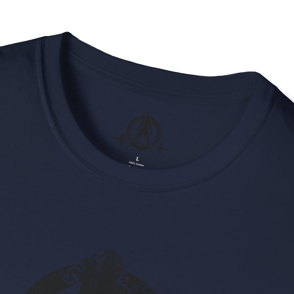 Unisex Softstyle T-Shirt - Black Distressed Logo - Plain Back (BEST SELLER)
