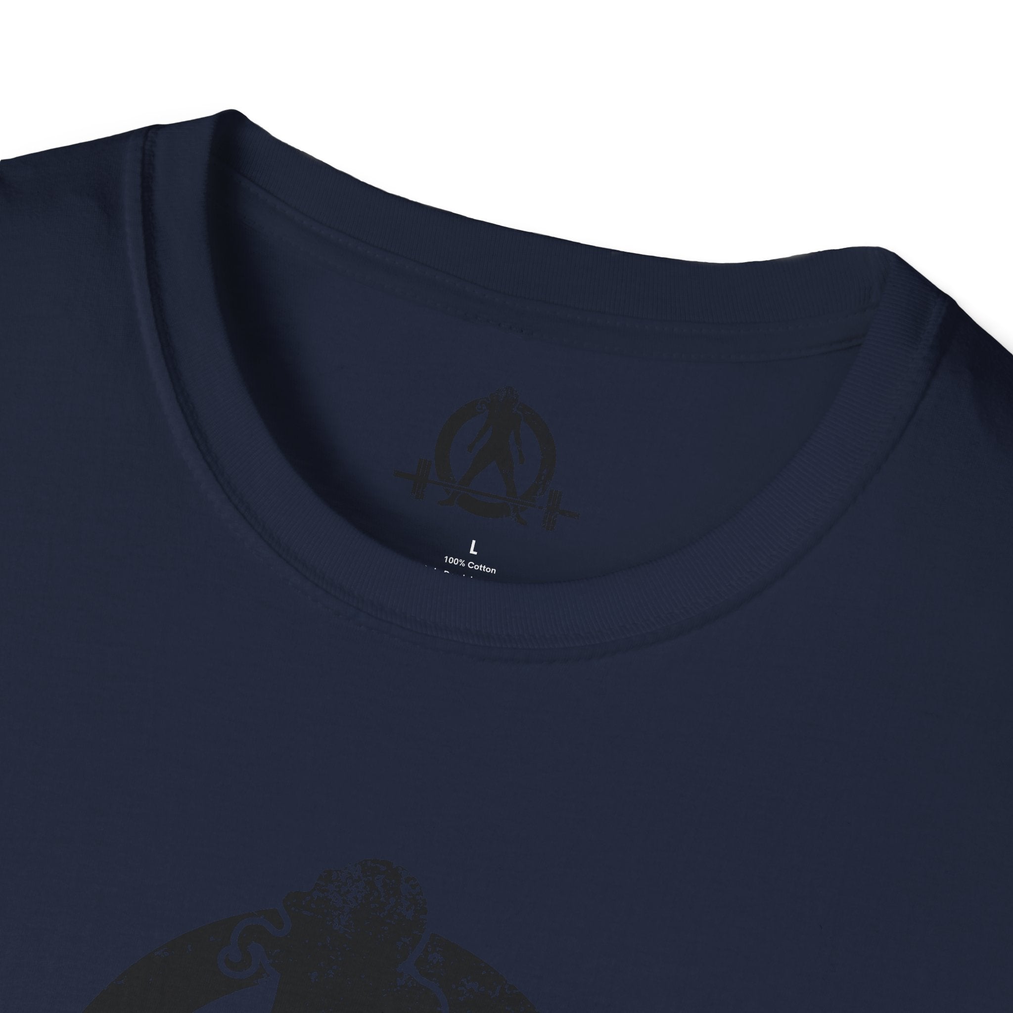 Unisex Softstyle T-Shirt - Black Distressed Logo - Plain Back (BEST SELLER)