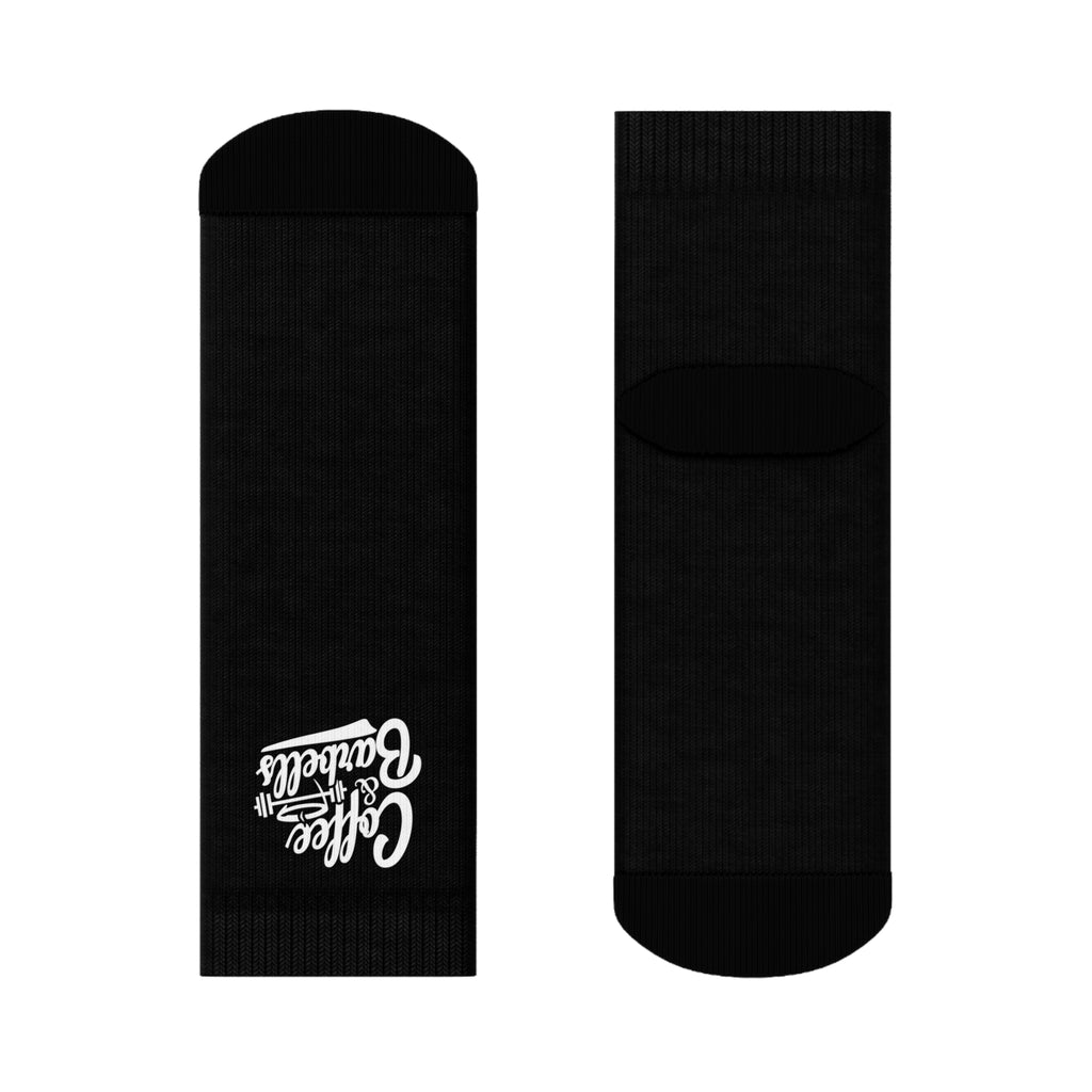 Coffee & Barbells - Socks - Black with White Logo