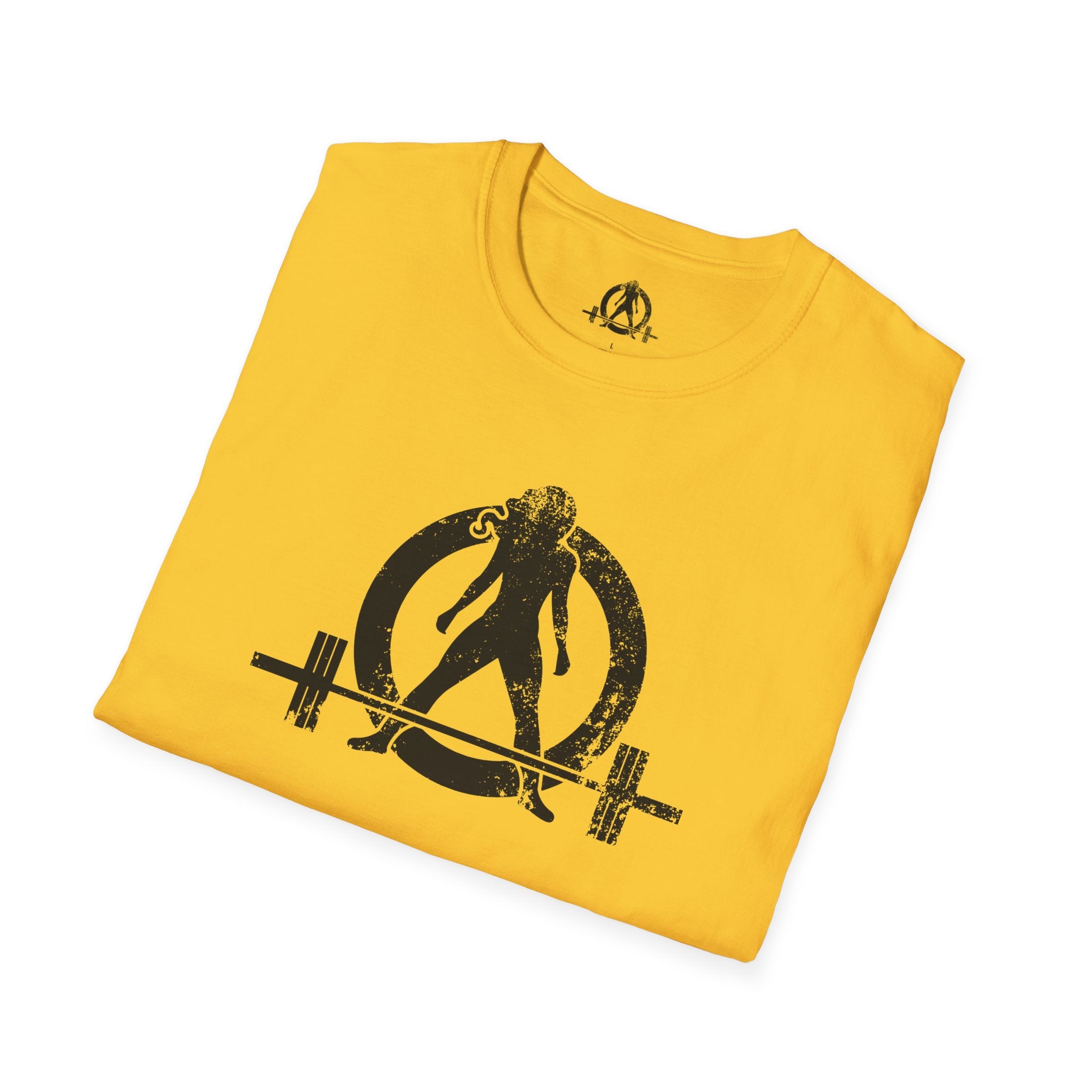 Unisex Softstyle T-Shirt - Black Distressed Logo - Plain Back (BEST SELLER)