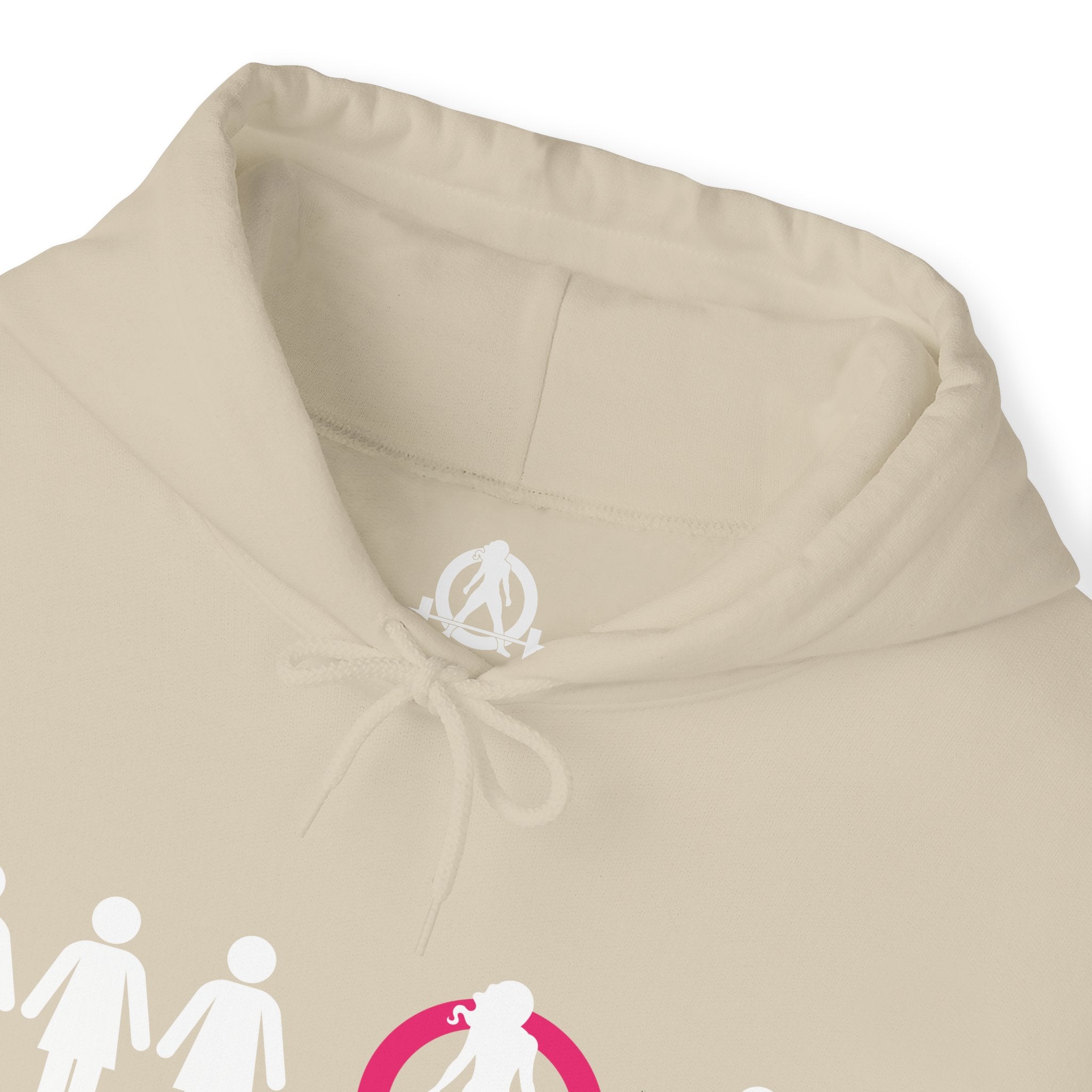 Dare To Be Different - Deadlift - Unisex Heavy Blend Hooded Sweatshirt - White Print on Front