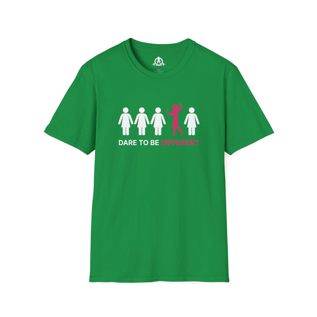 Dare To Be Different - Flex - Unisex Softstyle T-Shirt - Logo Front