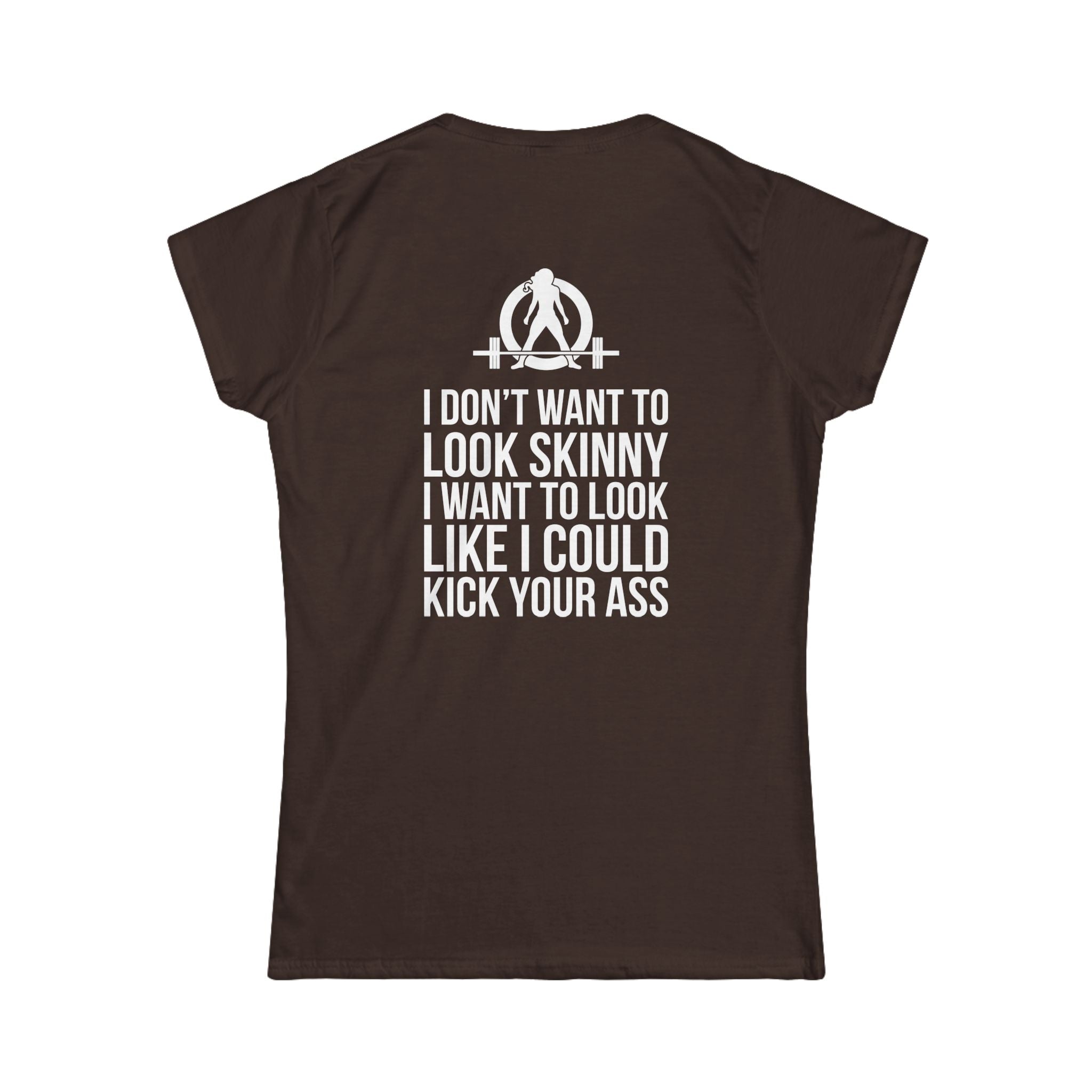 Kick Your Ass - Women's Softstyle Tee - White Logo - V2