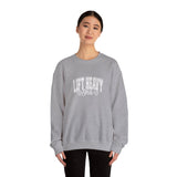 Lift Heavy Shit - Unisex Heavy Blend™ Crewneck Sweatshirt - White Logo on Front