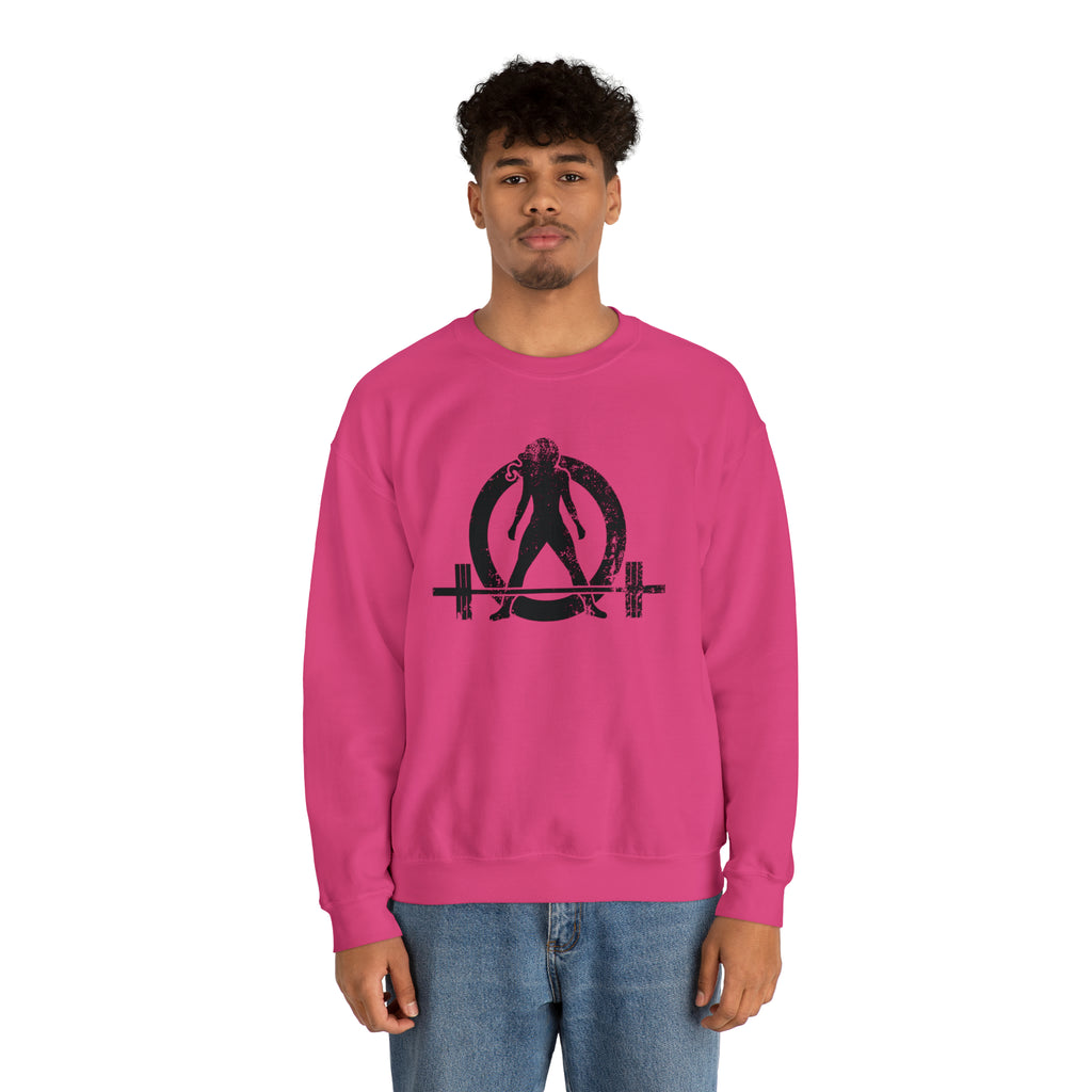 Distressed Logo - Unisex Heavy Blend™ Crewneck Sweatshirt - Black Logo