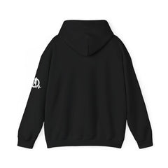 45 + 45 = 135  - Unisex Heavy Blend Hooded Sweatshirt  - White Logo Front & Arm - Plain Back