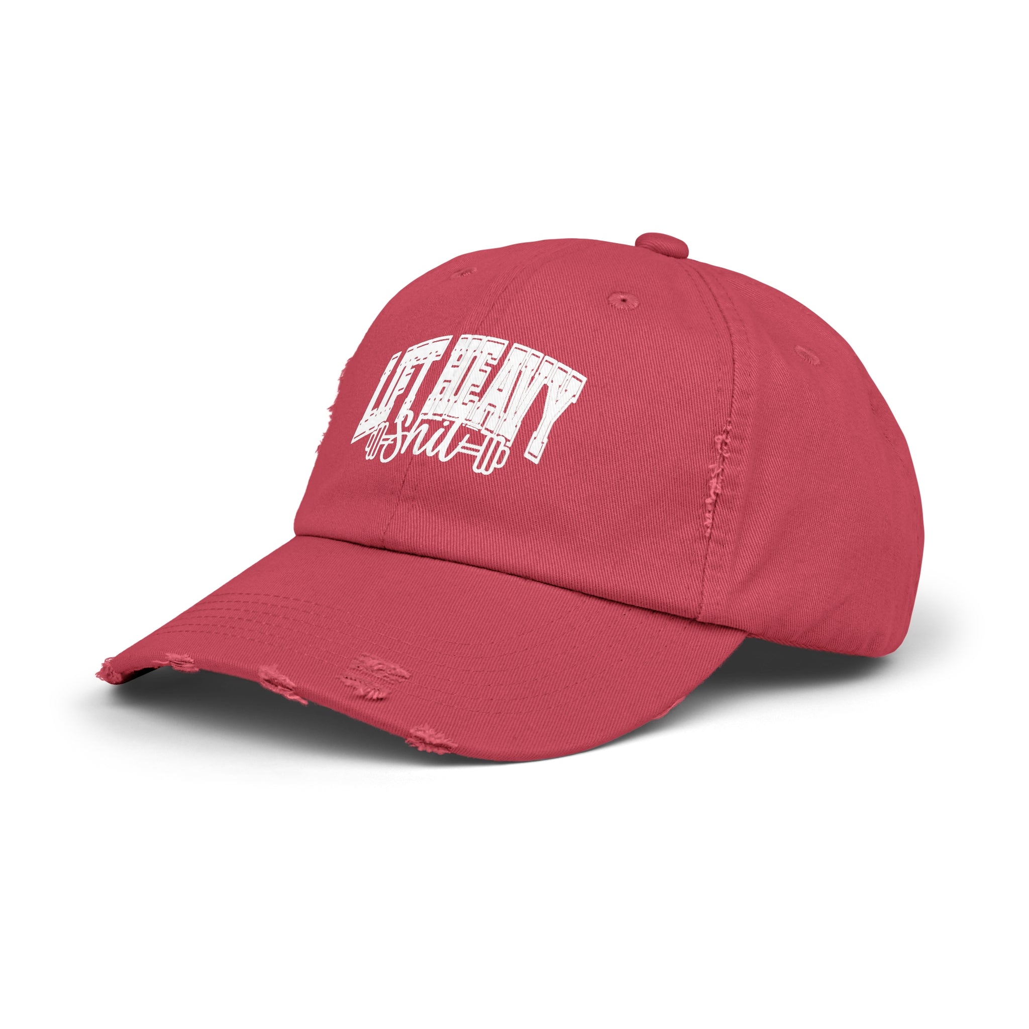 Lift Heavy Shit - Unisex Distressed Cap - White Logo