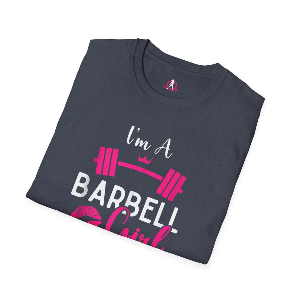 I'm A Barbell Girl Unisex Soft-Style Tee  Front Logo Plain Back