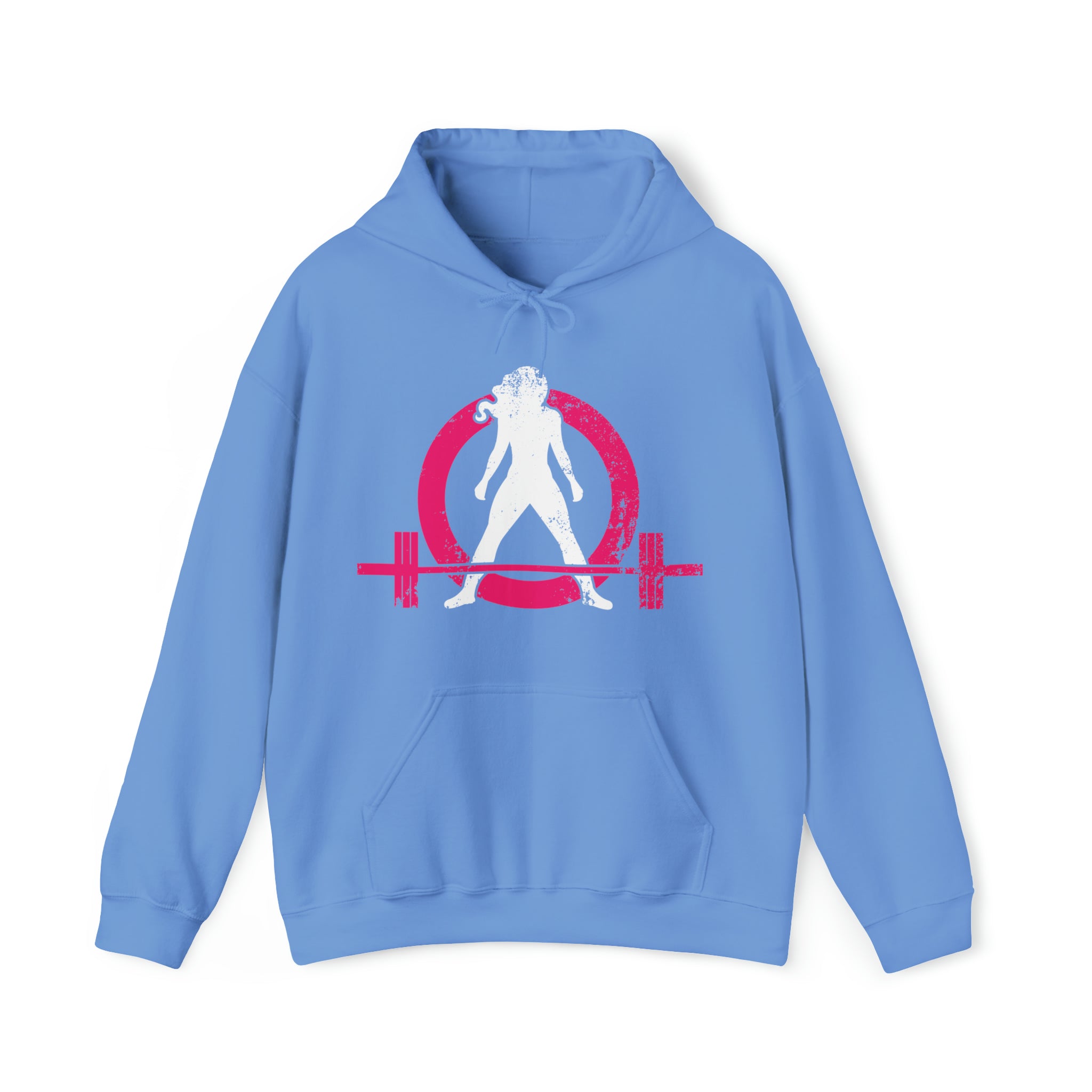 Classic Hoodie (Best Seller) - Unisex Heavy Blend Hooded Sweatshirt - Color Distressed Logo - Plain Back