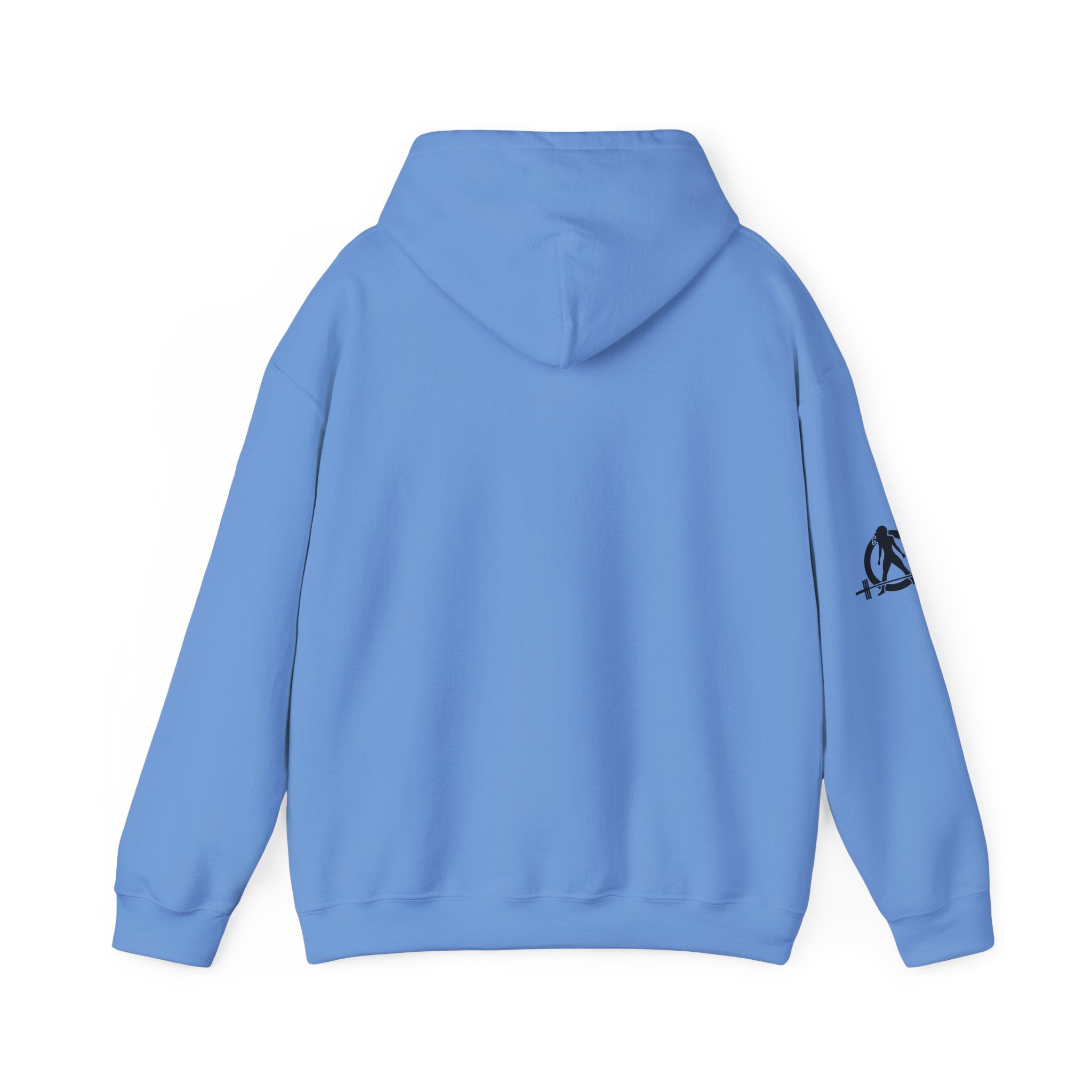 Lift Heavy Run Fast – Unisex Heavy Blend™ Hooded Sweatshirt (Front Black Logo) 🏋️‍♂️🏃‍♀️🖤