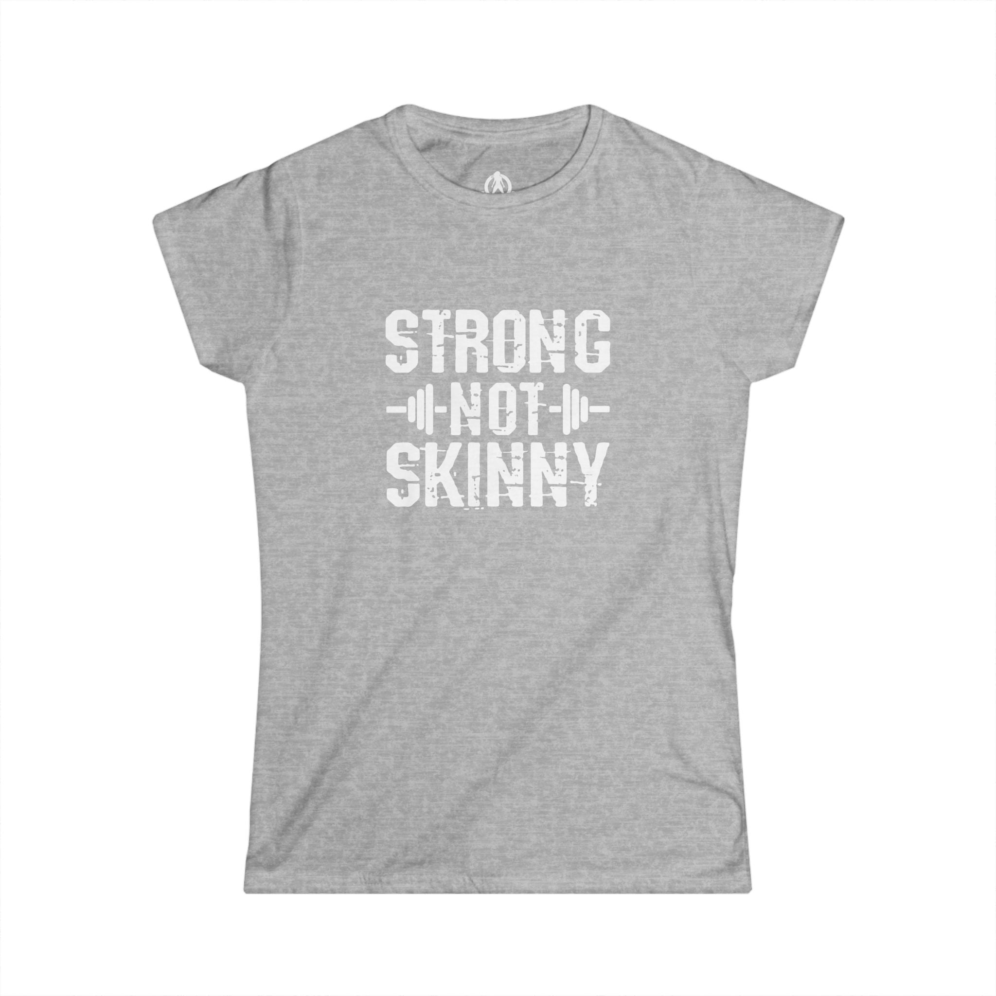 Strong Not Skinny – Women’s Softstyle Tee (Distressed Logo)