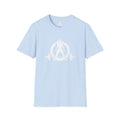 WWLW White Distressed Unisex Softstyle T-Shirt - White Distressed Logo - Plain Back