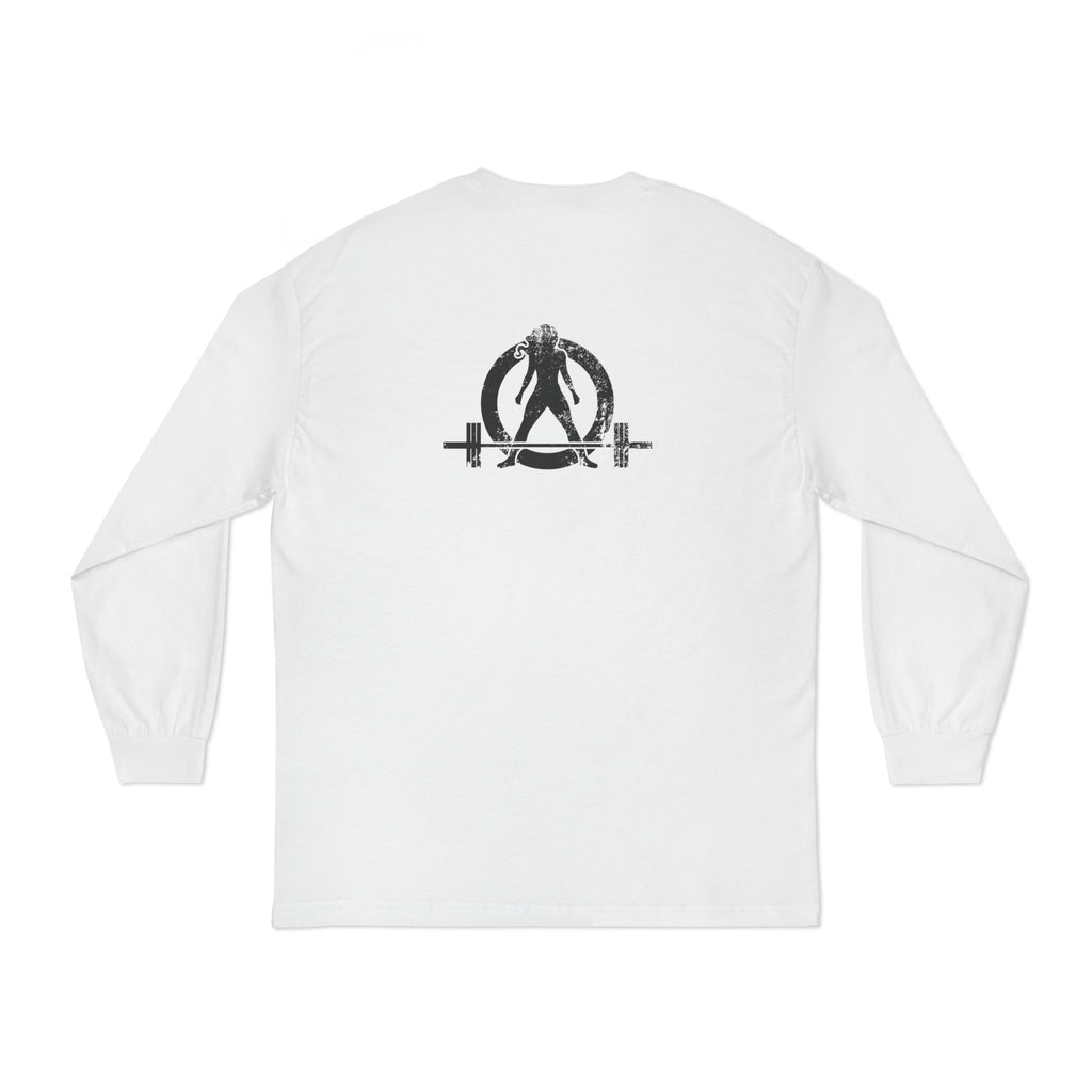 Goal Weight Strong AF - Unisex Classic Long Sleeve T-Shirt - Main Logo Black Print on Front & Back