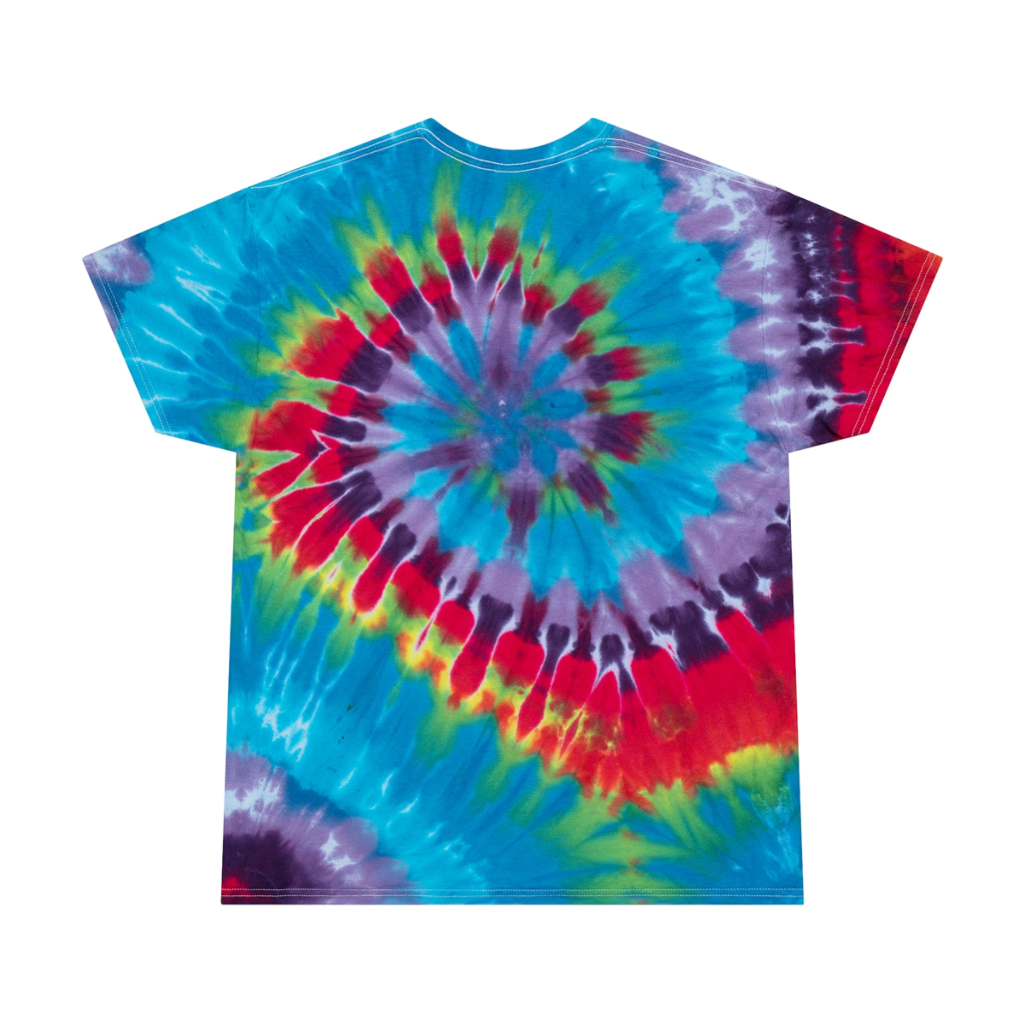 Tie-Dye Tee, Spiral - Distressed White Logo