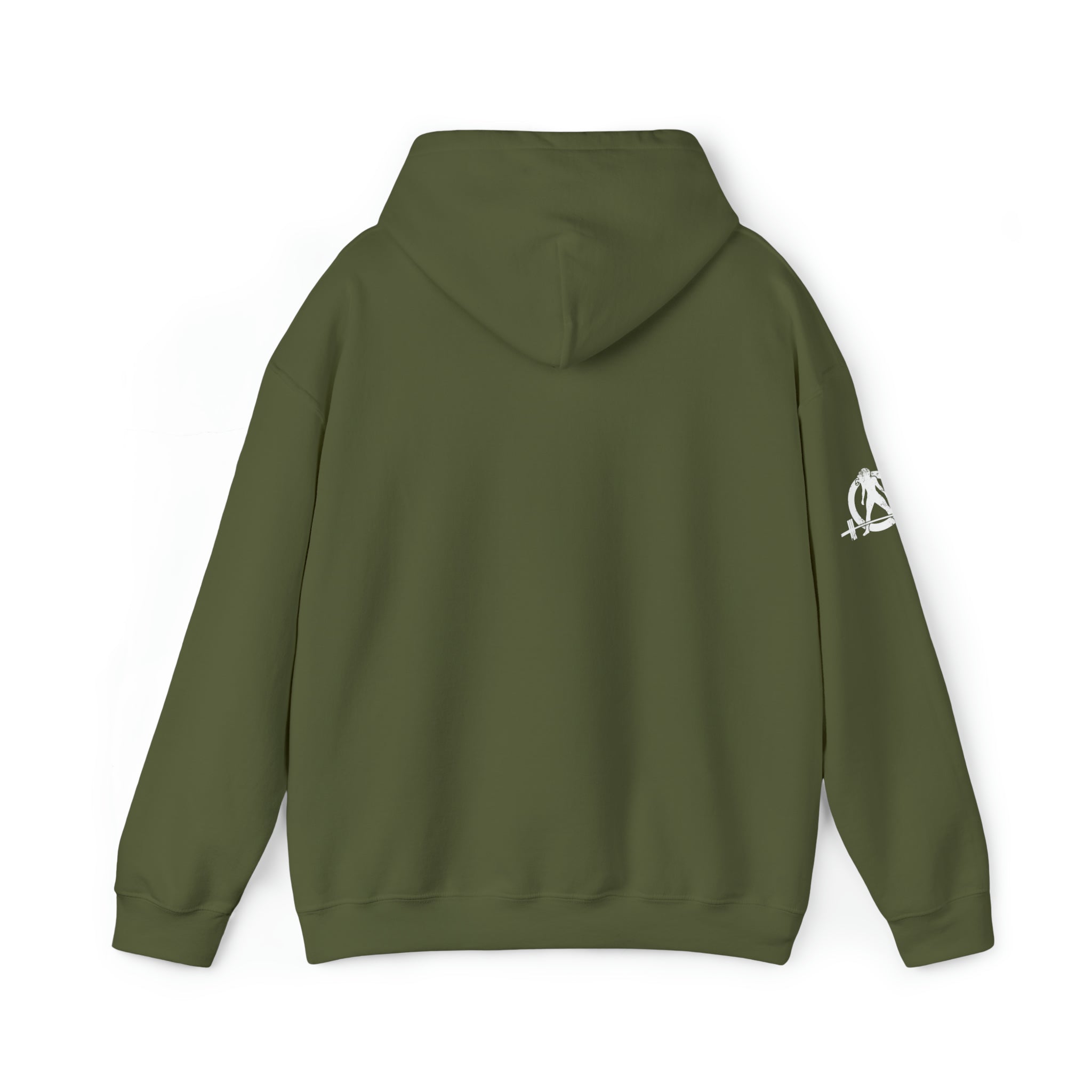 She is STRONG - Unisex Heavy Blend Hooded Sweatshirt - White Logo -  Plain Back
