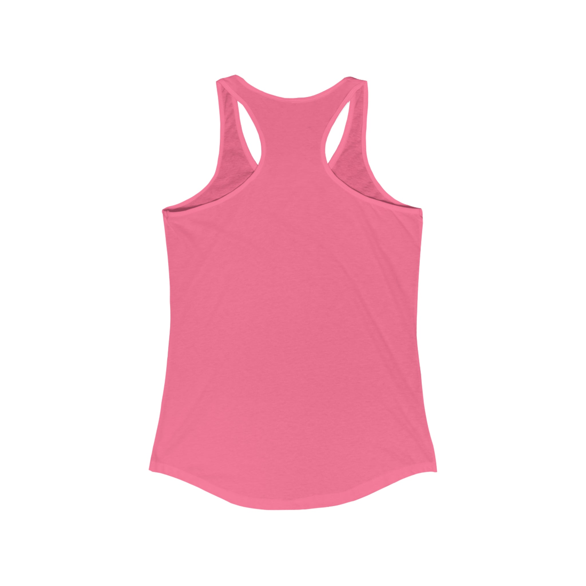 She is STRONG - Women's Ideal Racerback Tank - White Font - Print on Front - Plain Back