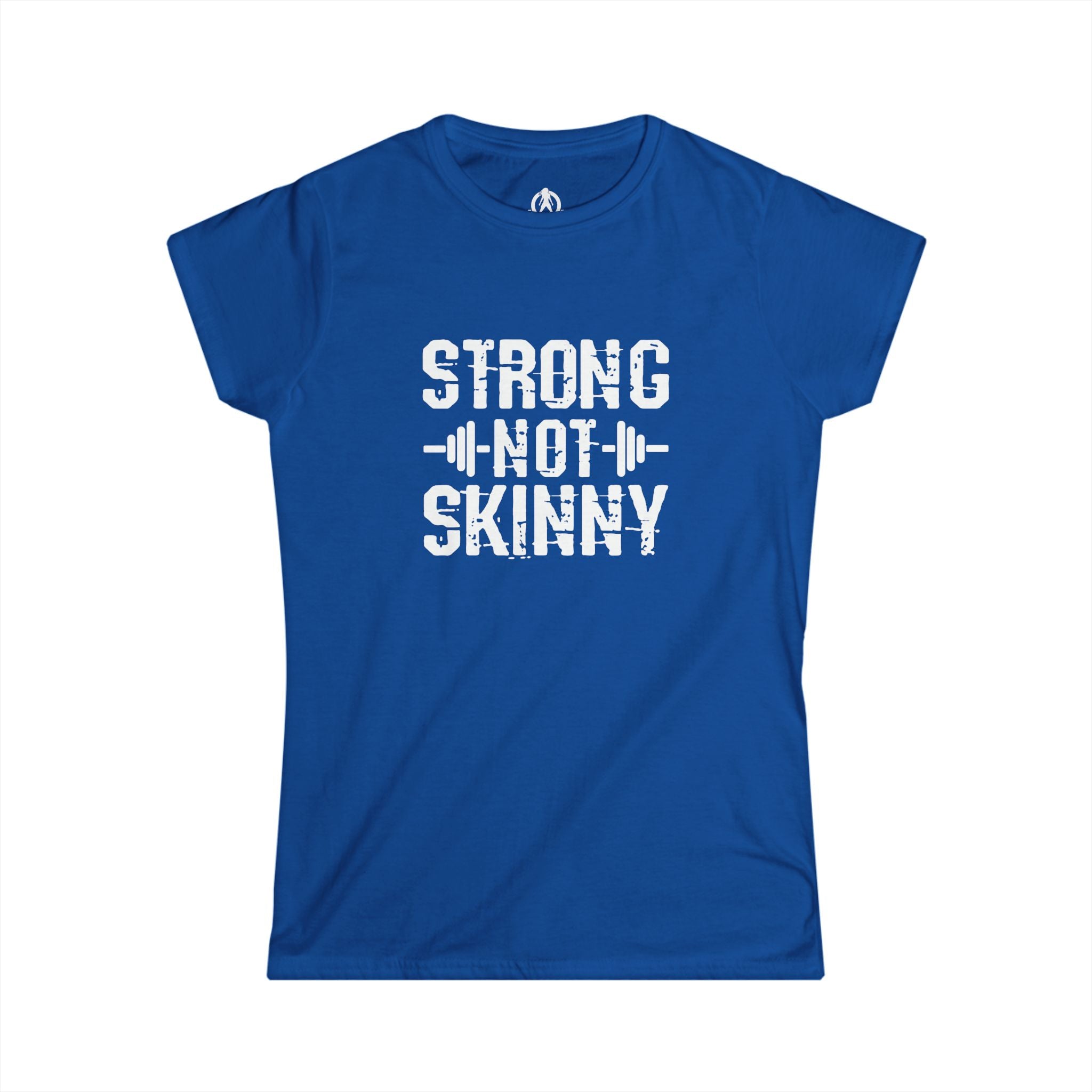 Strong Not Skinny – Women’s Softstyle Tee (Distressed Logo)