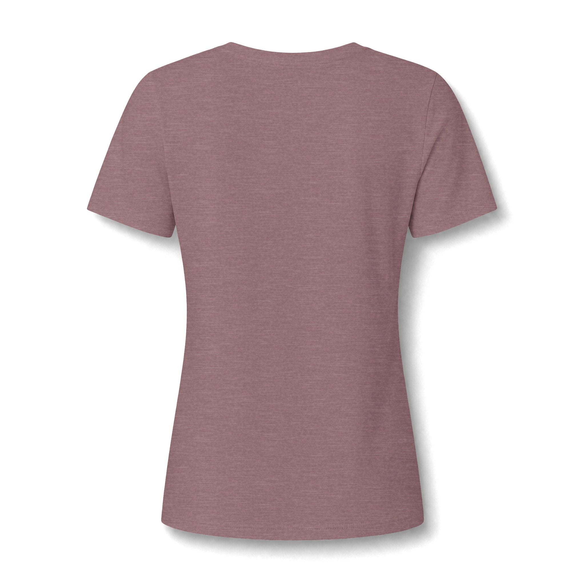 WWLW Women's Relaxed Heather CVC V-Neck Tee -  Black Logo