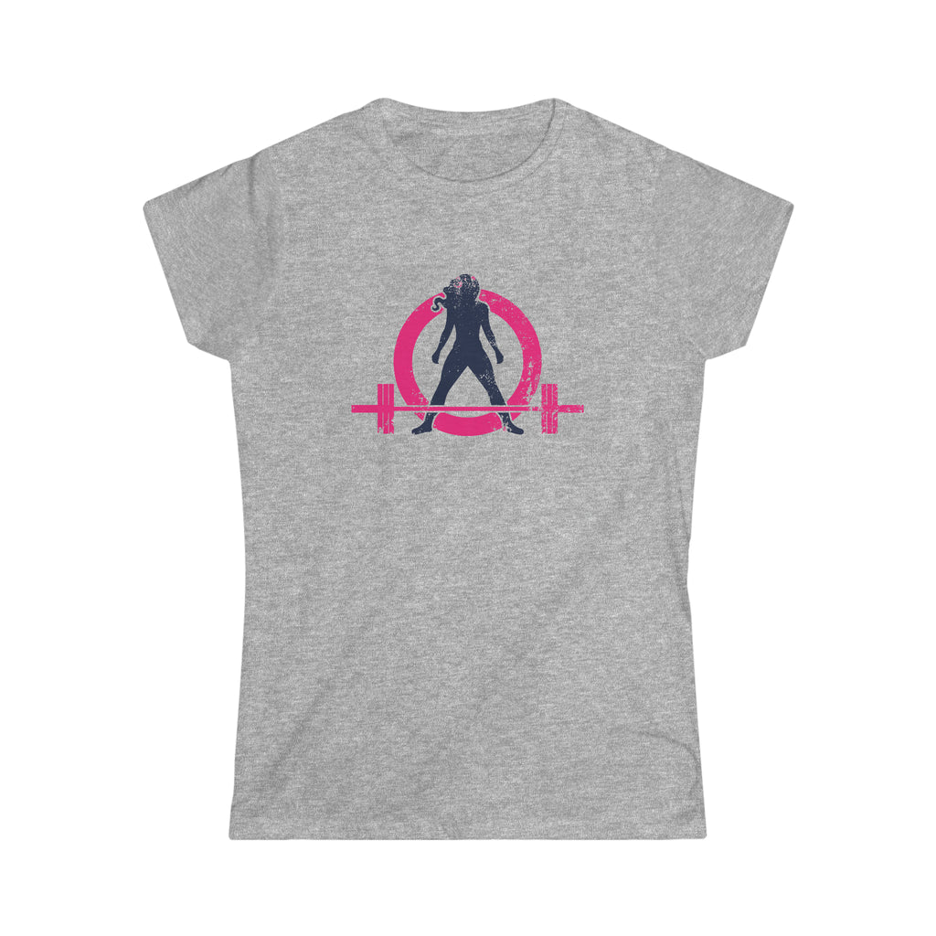 Strong Not Skinny - Women's Softstyle Tee - Distressed Color Logo & Back