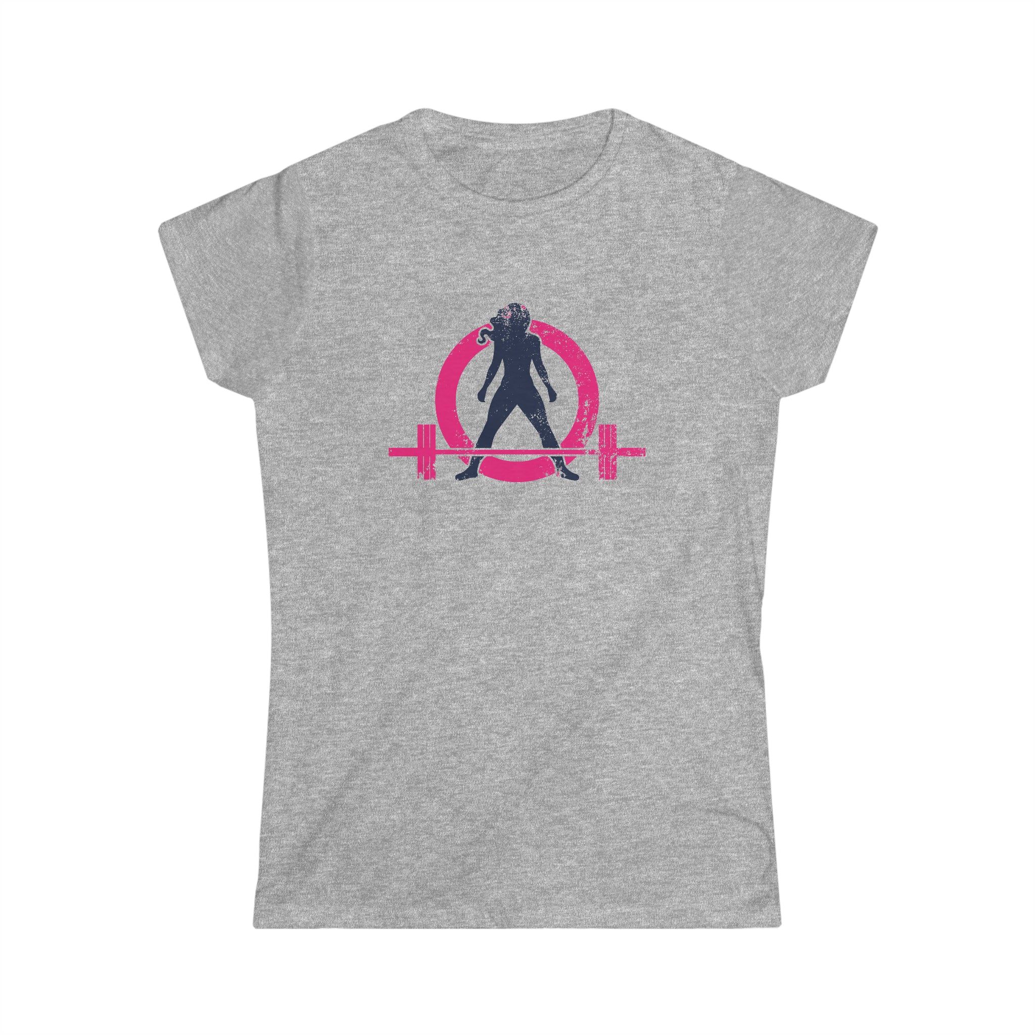 Strong Not Skinny - Women's Softstyle Tee - Distressed Color Logo & Back