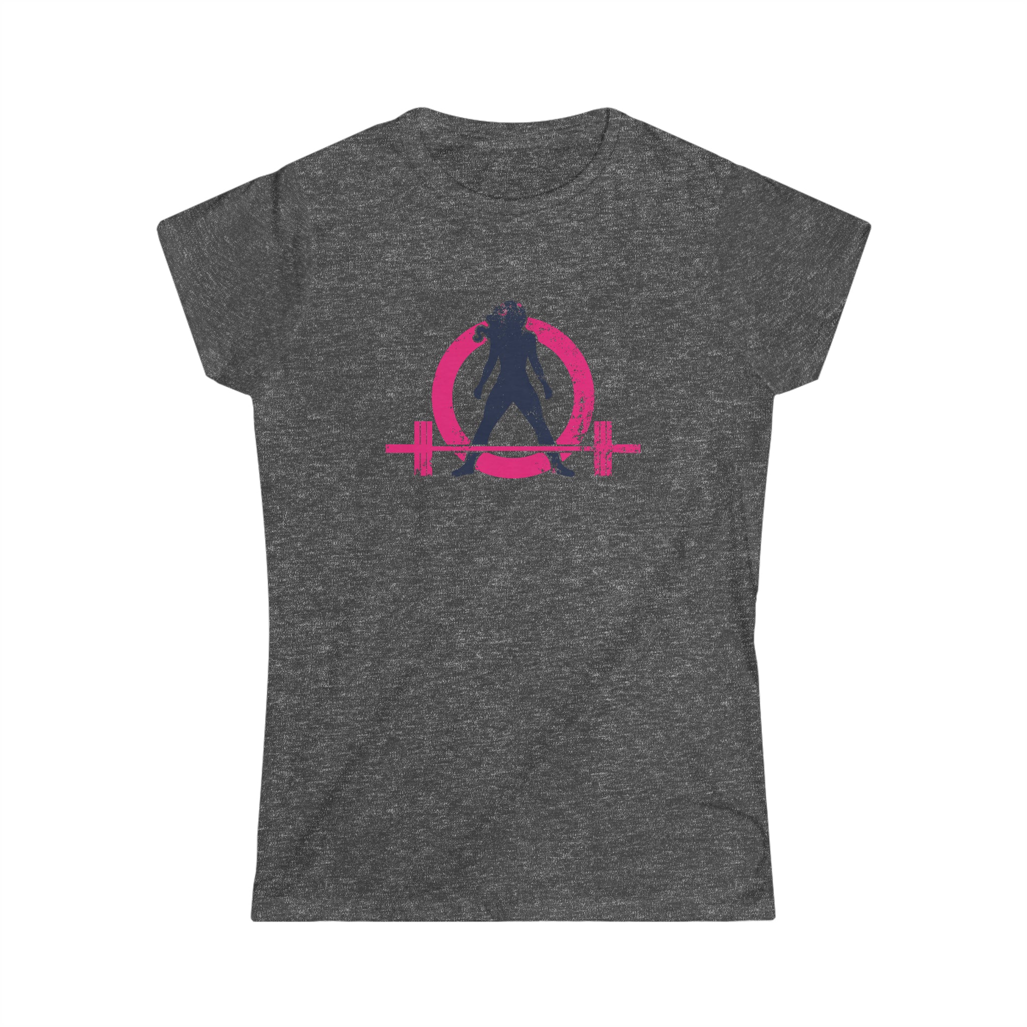 Strong Not Skinny - Women's Softstyle Tee - Distressed Color Logo & Back