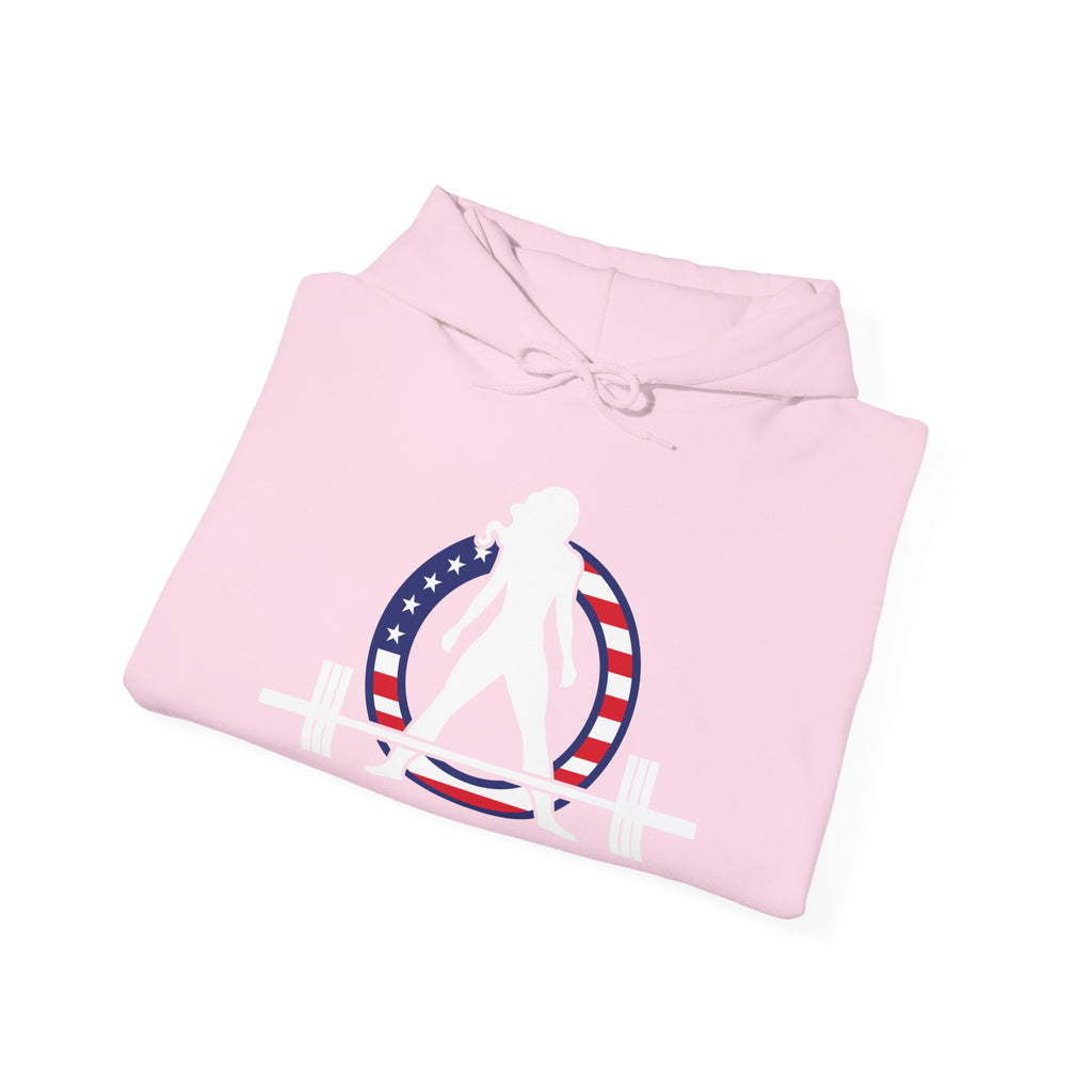 USA Logo - Unisex Heavy Blend Hooded Sweatshirt - USA Logo Dark - Plain Back