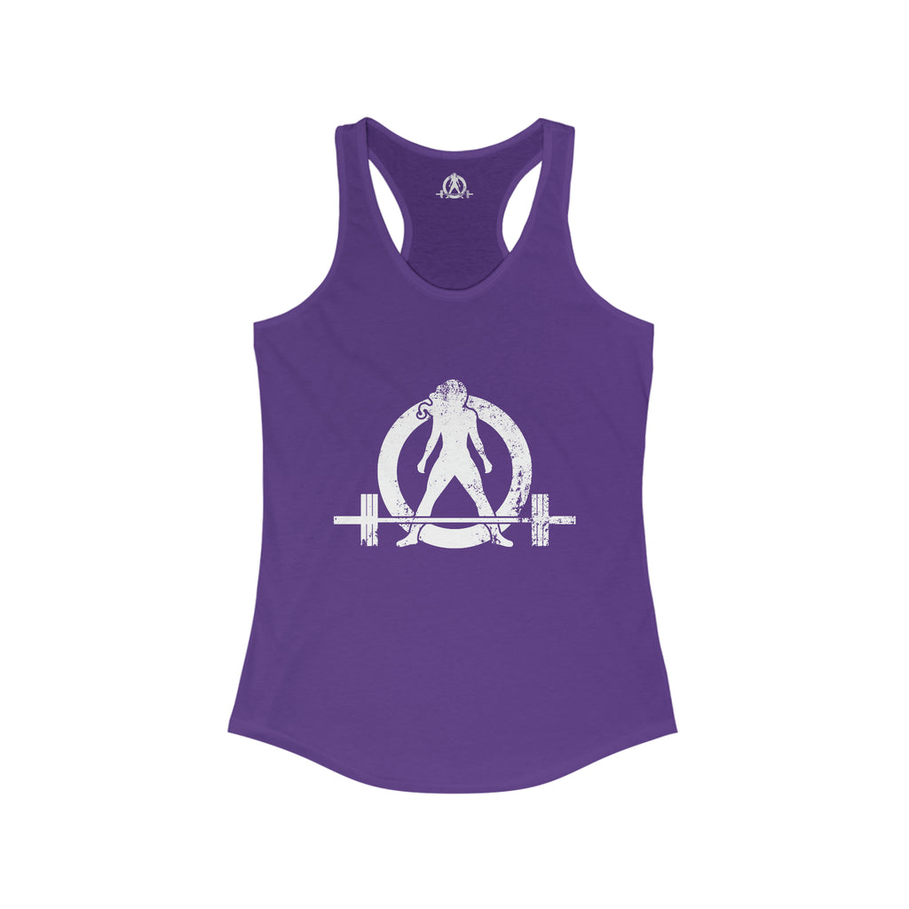 I Could Hip Thrust You - Women's Ideal Racerback Tank - Classic White Font & Back
