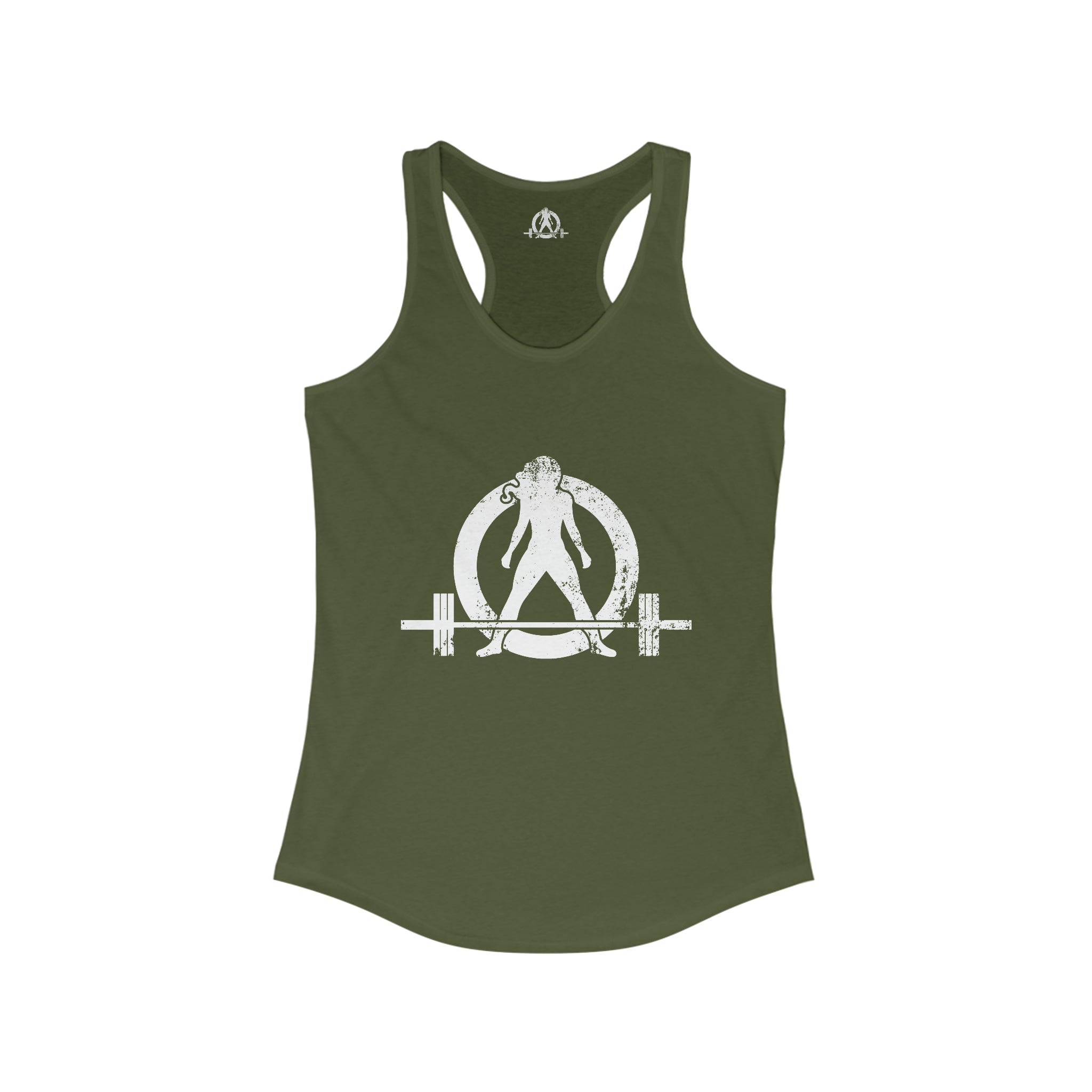 I Could Hip Thrust You - Women's Ideal Racerback Tank - Classic White Font & Back