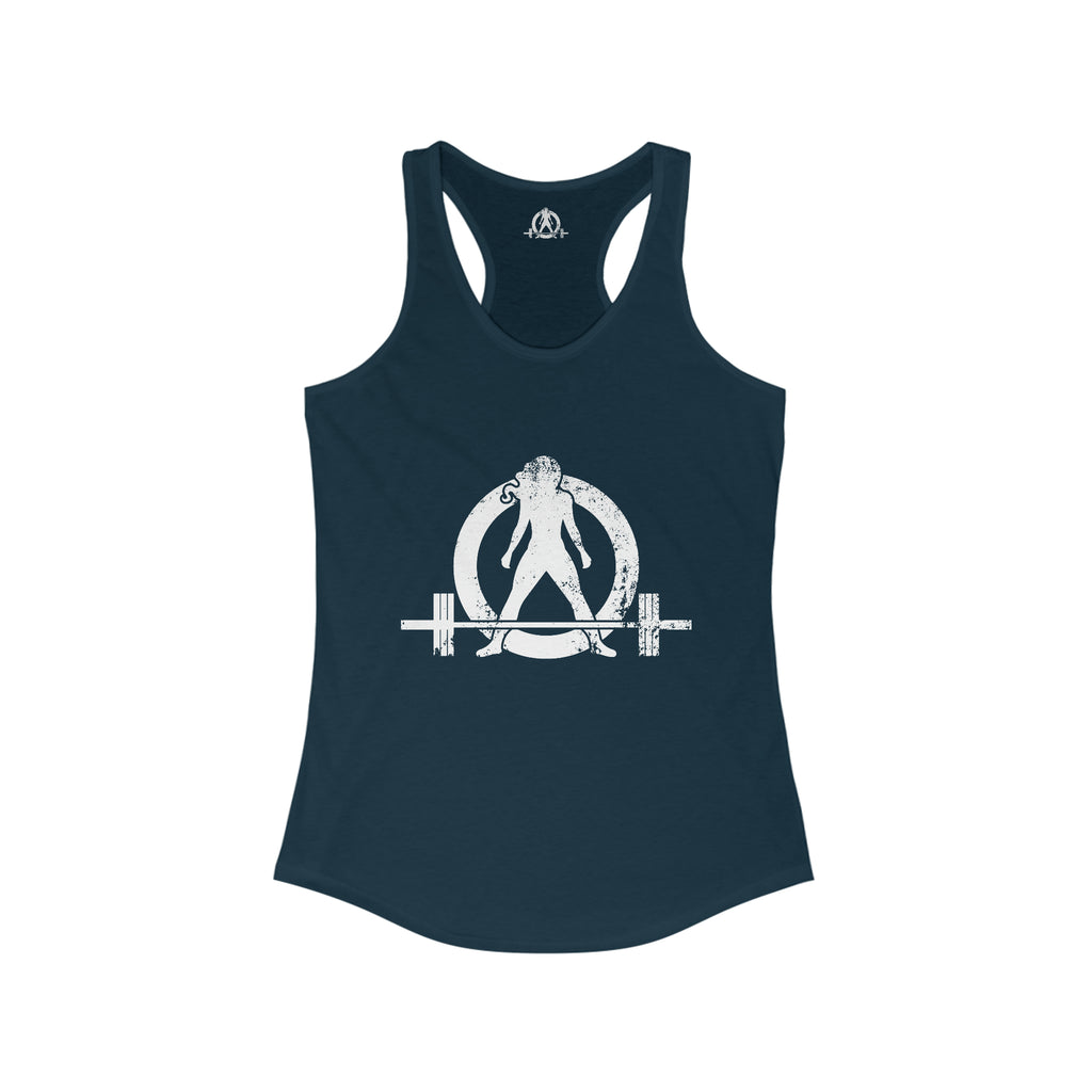 I Could Hip Thrust You - Women's Ideal Racerback Tank - Classic White Font & Back