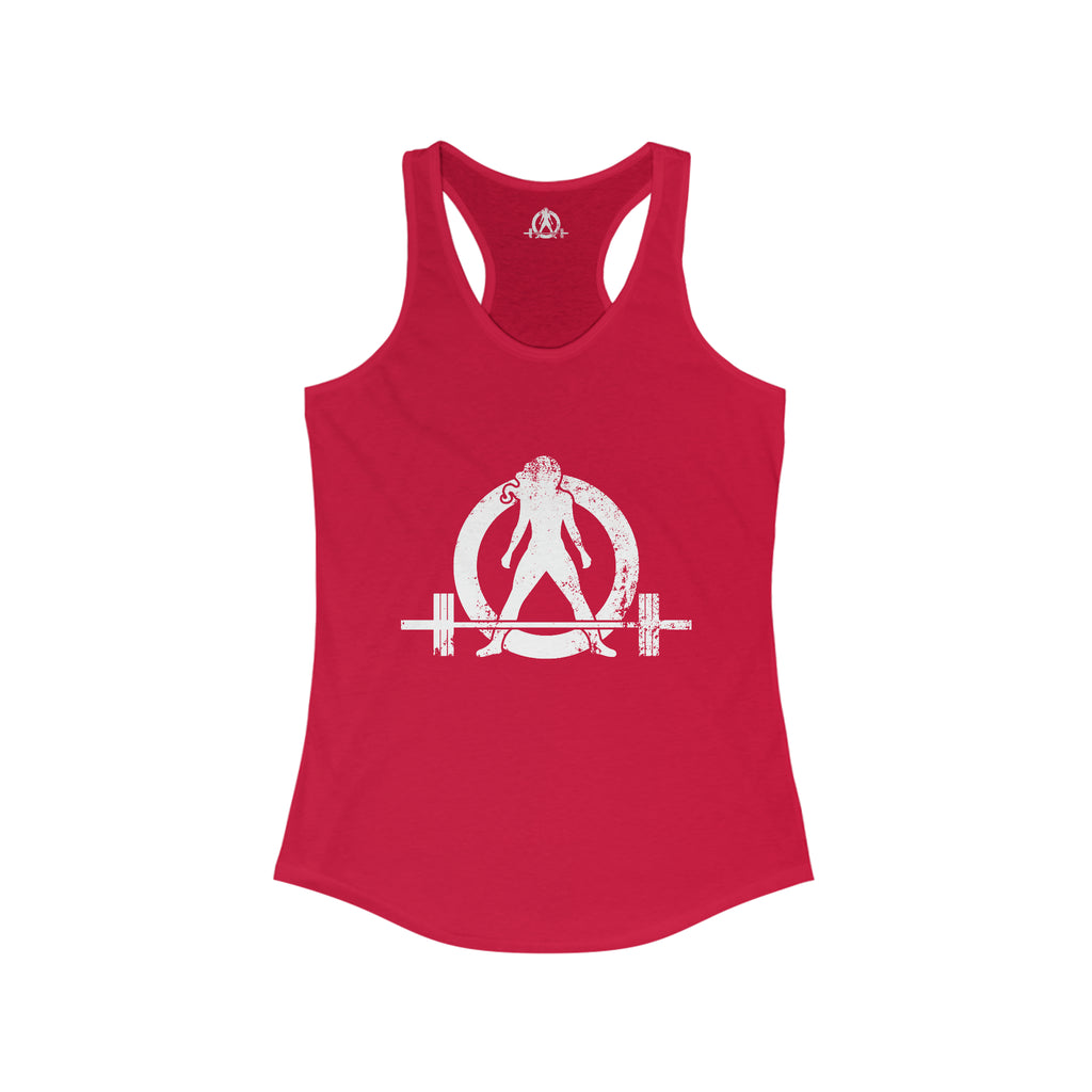 I Could Hip Thrust You - Women's Ideal Racerback Tank - Classic White Font & Back