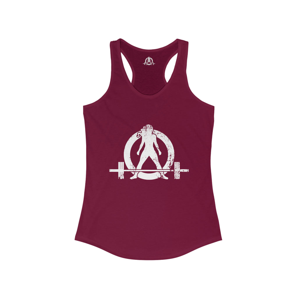 I Could Hip Thrust You - Women's Ideal Racerback Tank - Classic White Font & Back