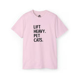 Lift Heavy Pet Cats - Unisex Ultra Cotton Tee - Black Logo