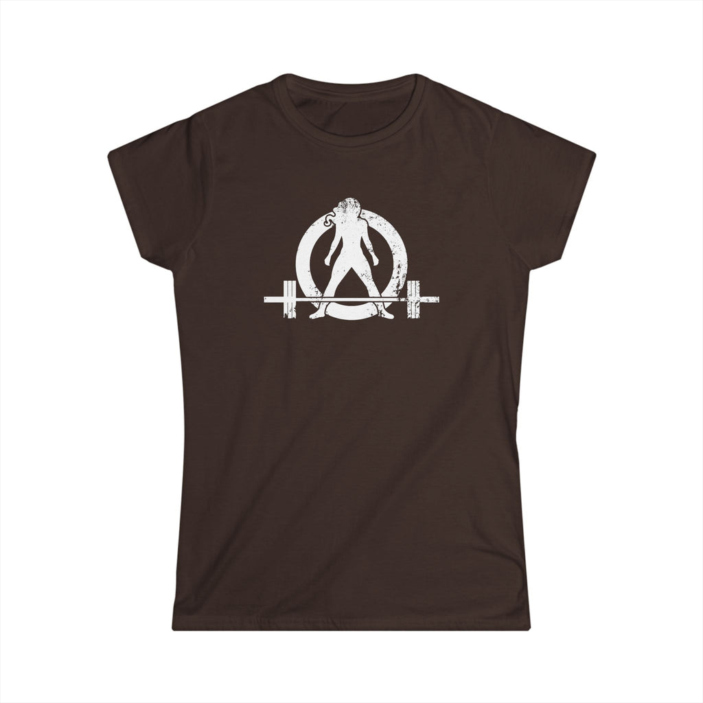 I Could Deadlift You - Women's Softstyle Tee - Black - Back Logo on Back