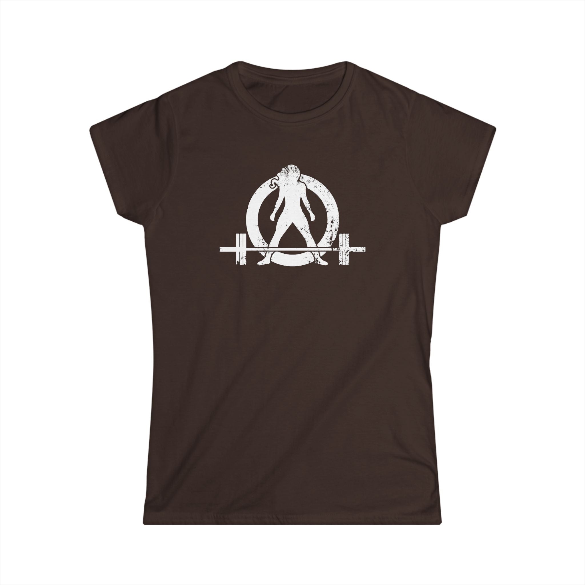 I Could Deadlift You - Women's Softstyle Tee - Black - Back Logo on Back