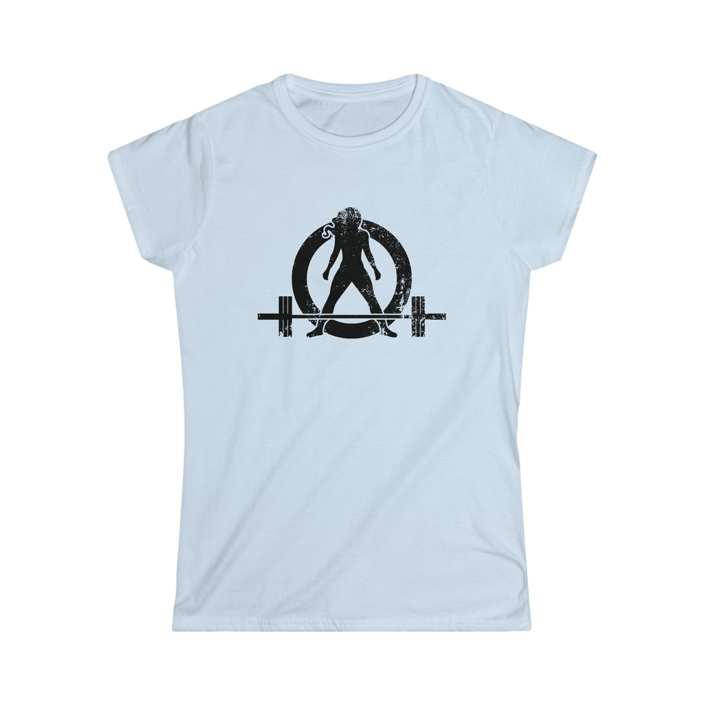 I Could Squat You - Women's Softstyle Tee - Black - Back Logo