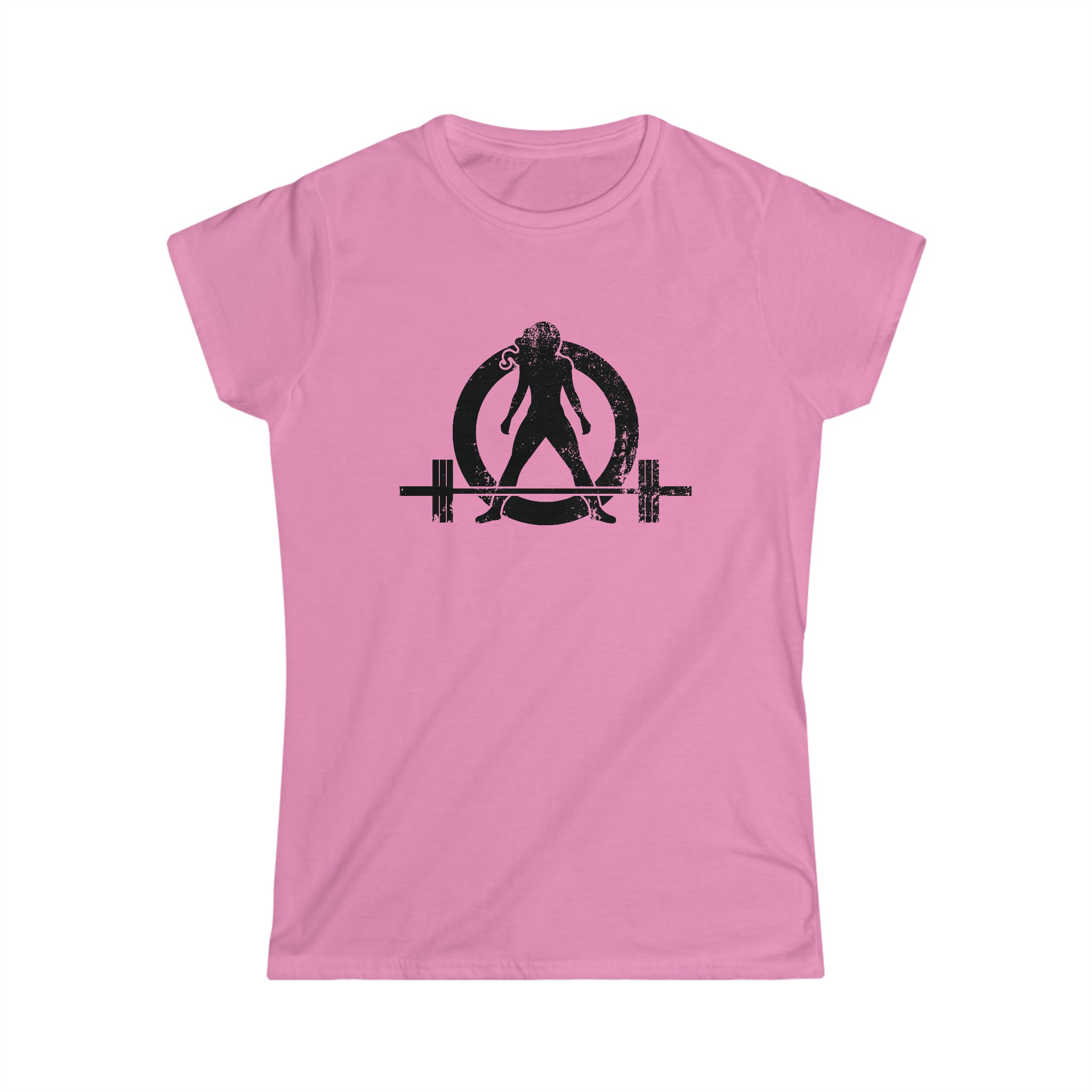 I Could Squat You - Women's Softstyle Tee - Black - Back Logo