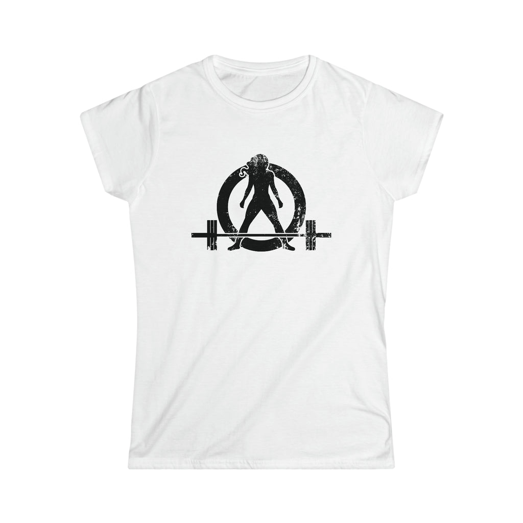 I Could Squat You - Women's Softstyle Tee - Black - Back Logo