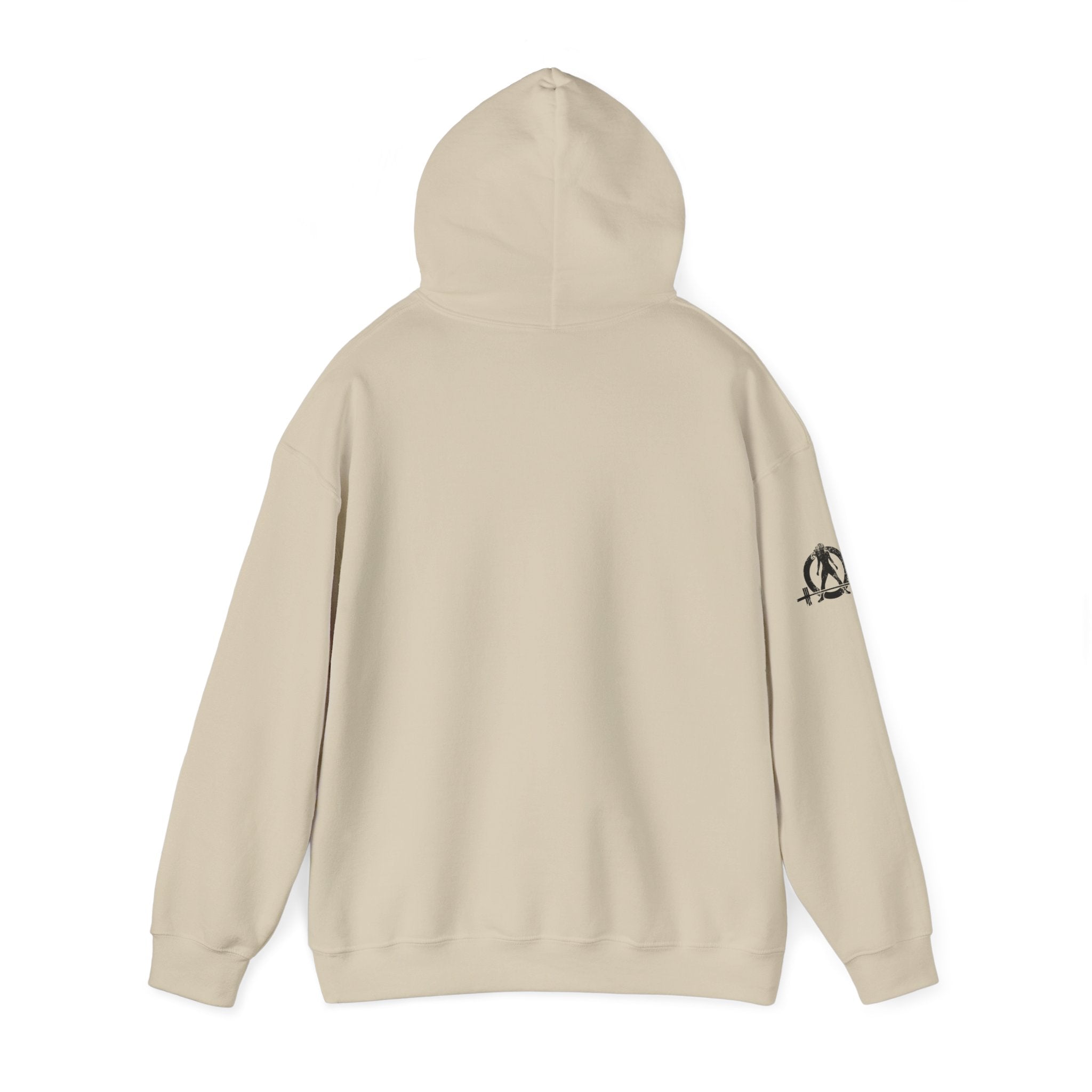 45 + 45 = 135 - Unisex Heavy Blend Hooded Sweatshirt  - Front Black & Shoulder Logo