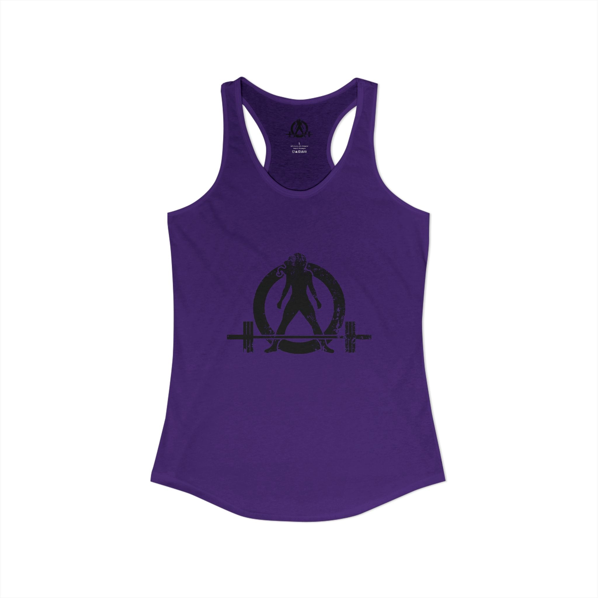 WWLW Distressed Black Logo - Racer Back Tank Top