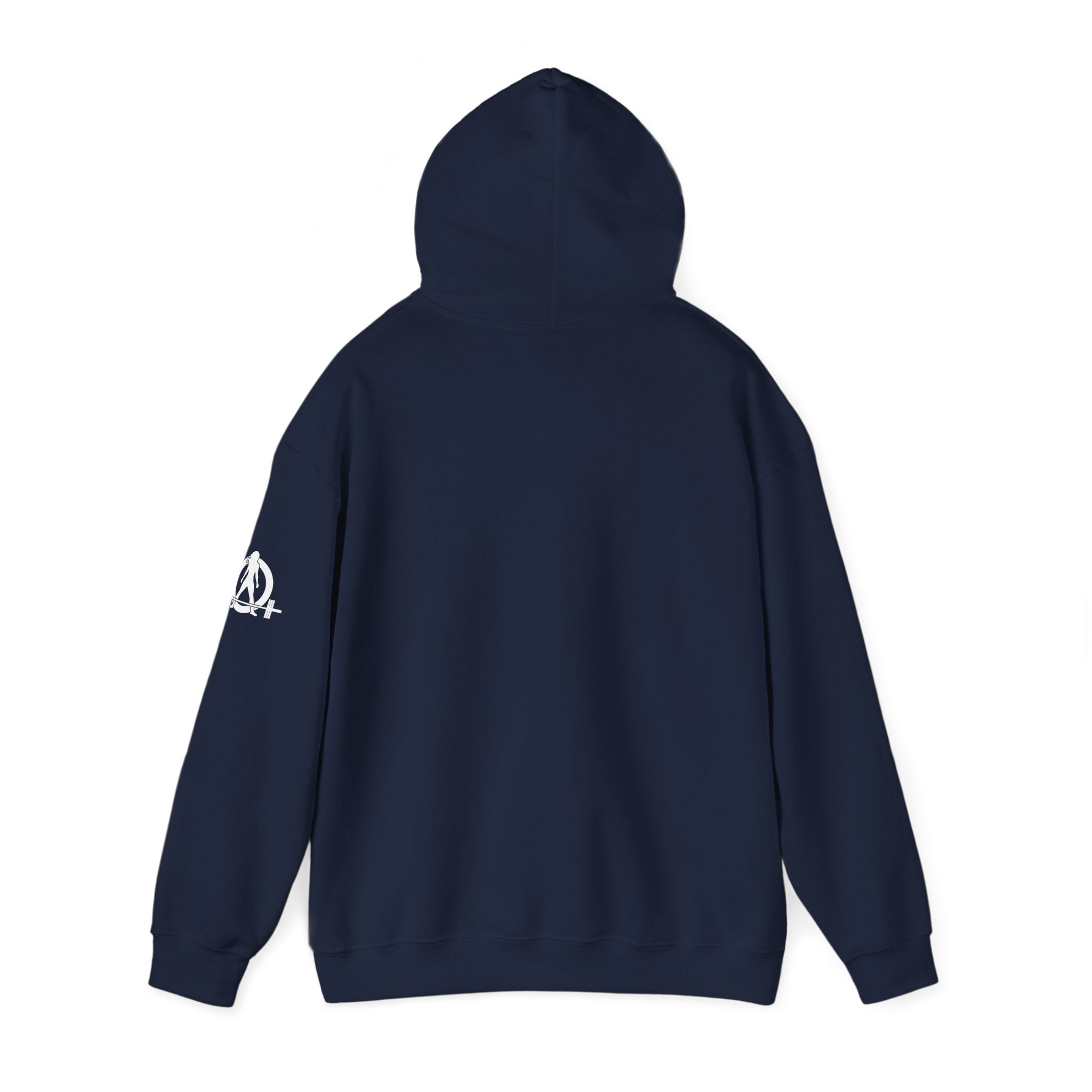 45 + 45 = 135  - Unisex Heavy Blend Hooded Sweatshirt  - White Print on Front & Arm