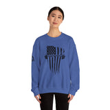 USA Barbell - Unisex Heavy Blend™ Crewneck Sweatshirt - Black Logo