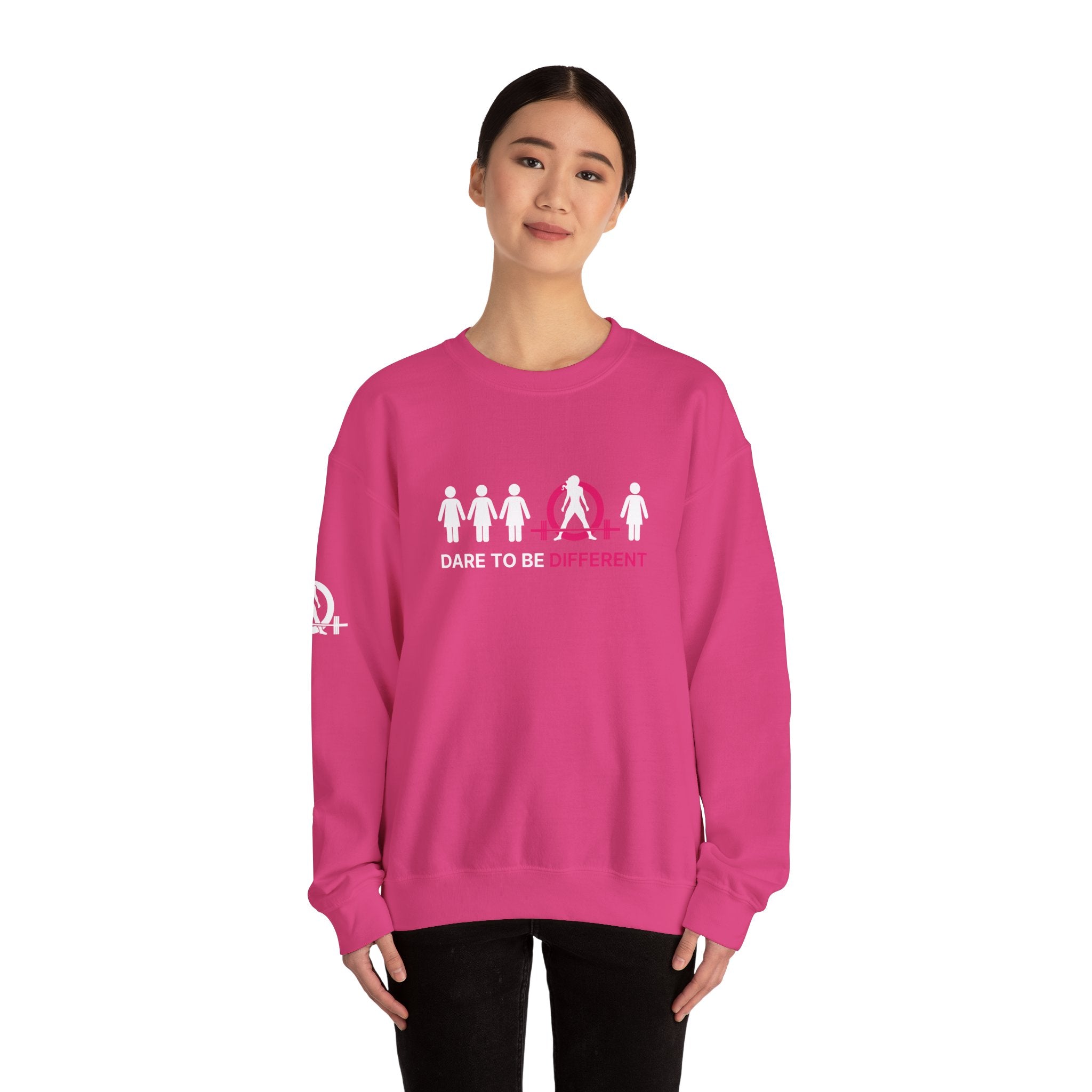 Dare To Be Different - Deadlift - Unisex Heavy Blend™ Crewneck Sweatshirt - Front  Logo Plain Back
