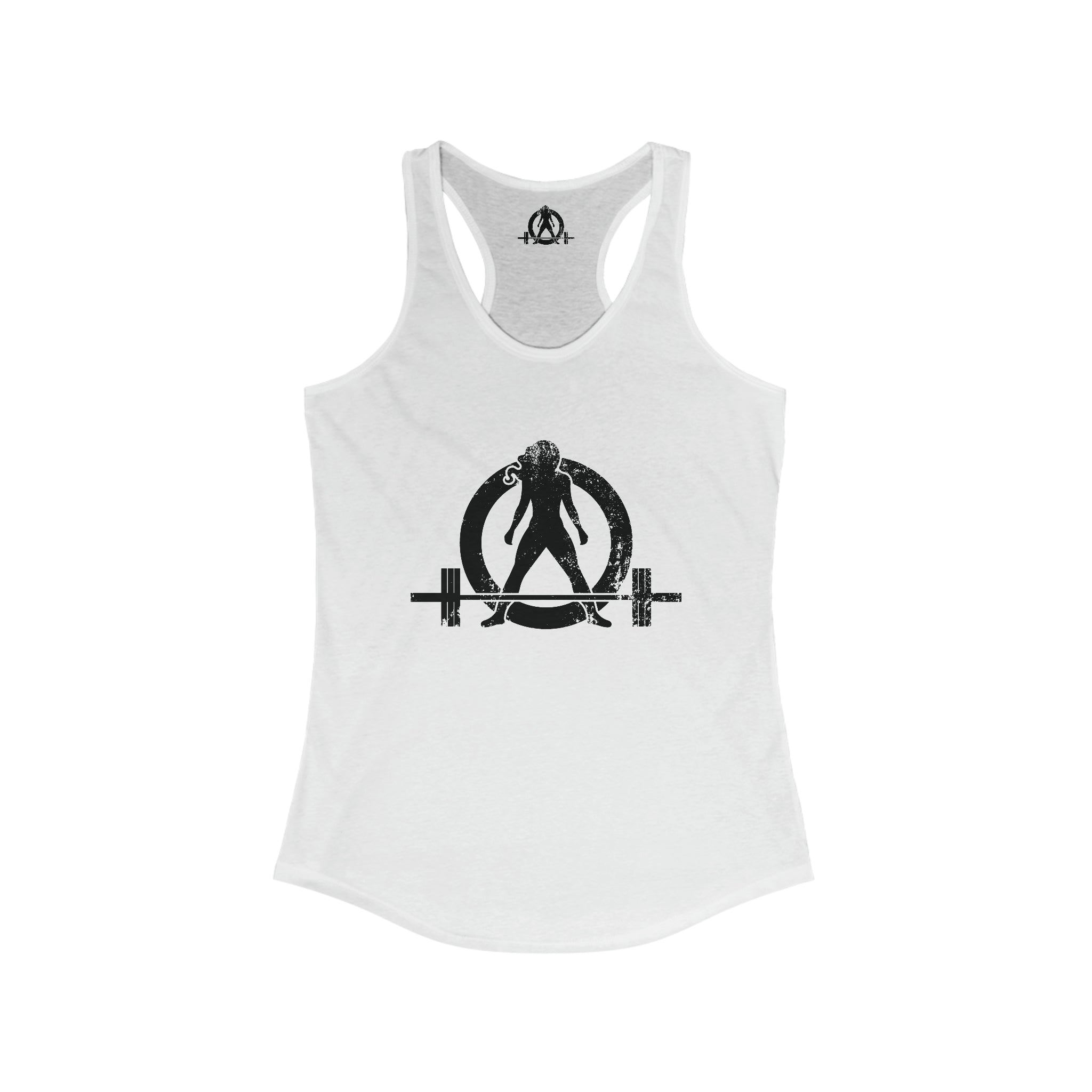 I Could Hip Thrust You - Women's Ideal Racerback Tank - Black Font Front & Back