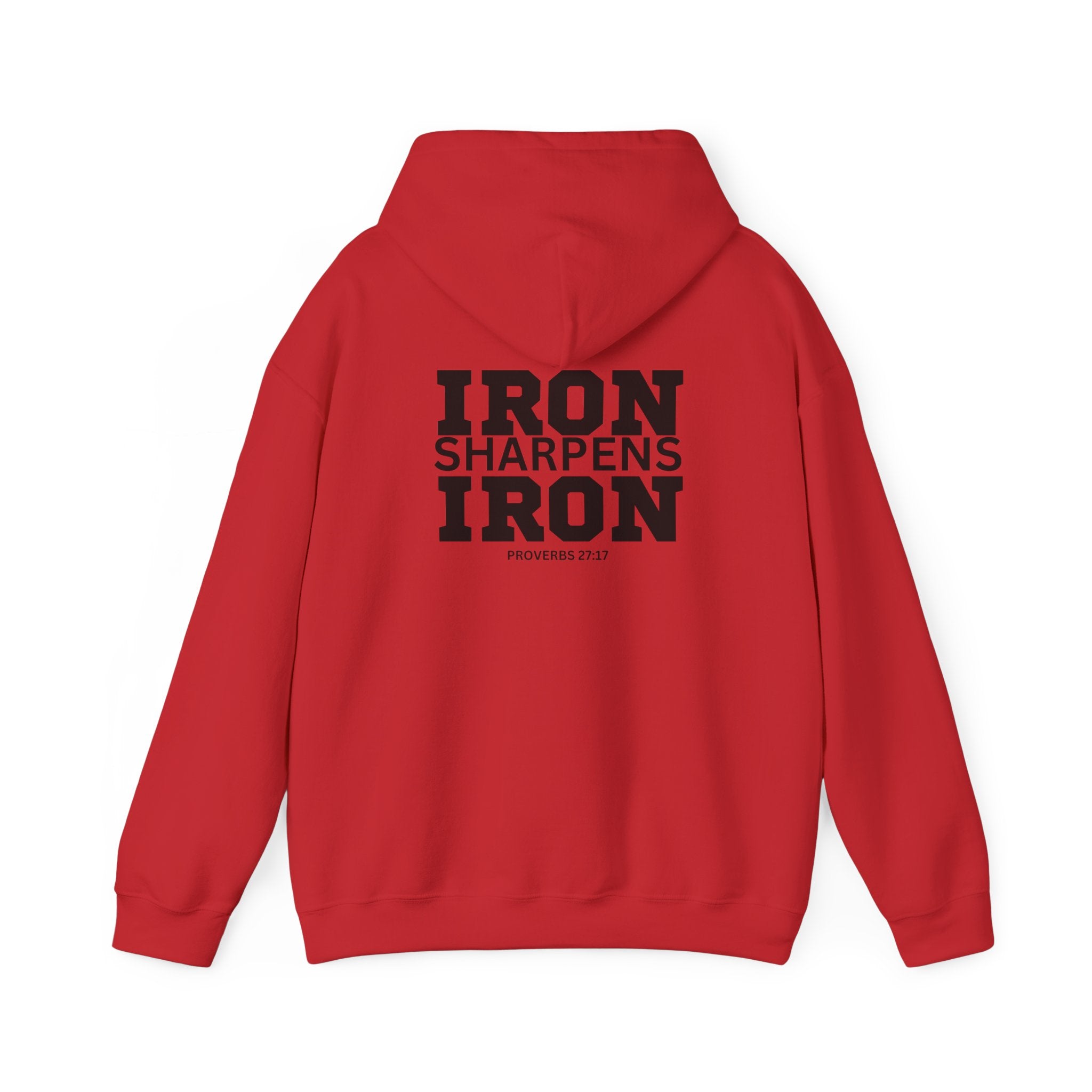 Iron Sharpens Iron - Unisex Heavy Blend Hooded Sweatshirt - Black Logo