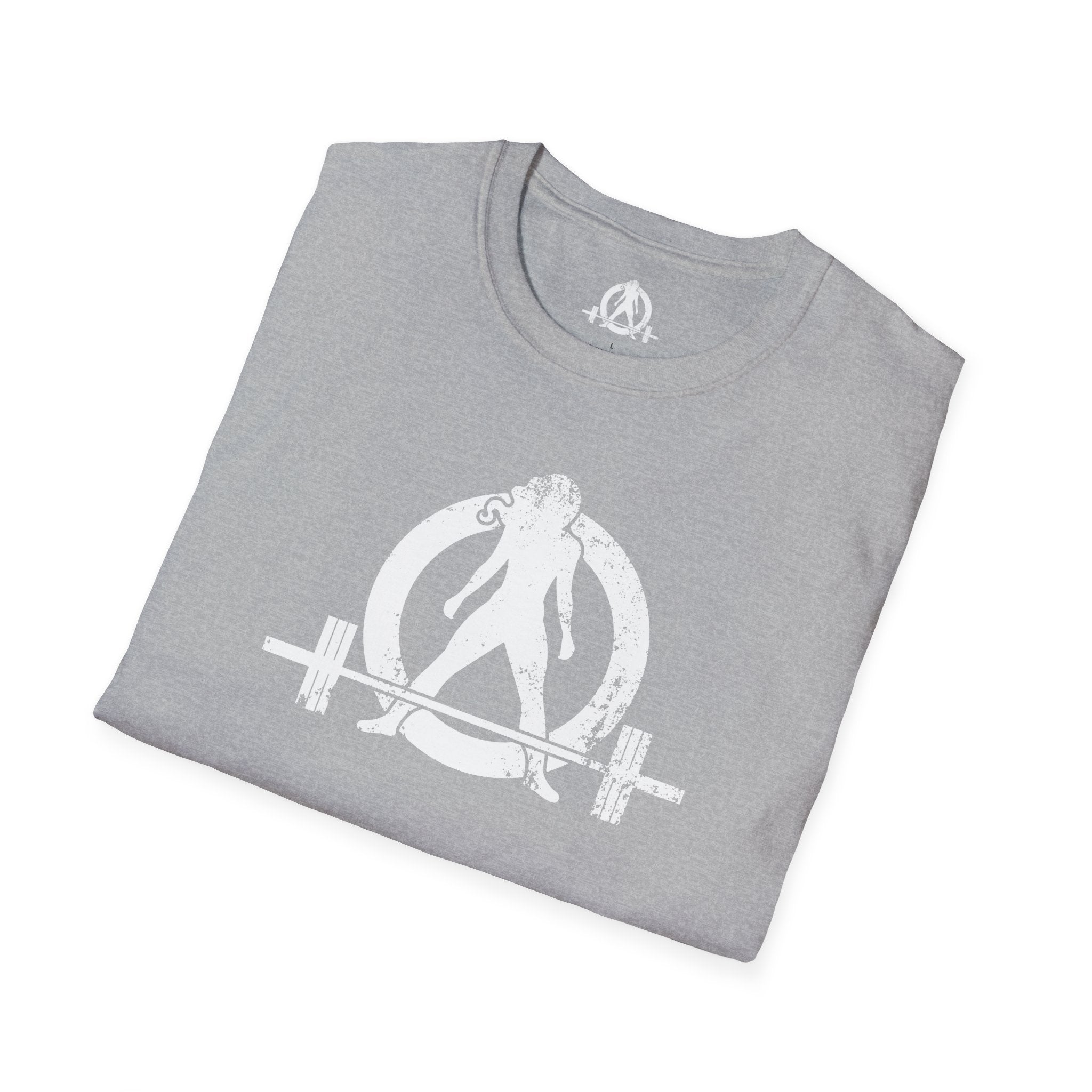 Unisex Softstyle T-Shirt - White Distressed Logo - Plain Back (BEST SELLER)