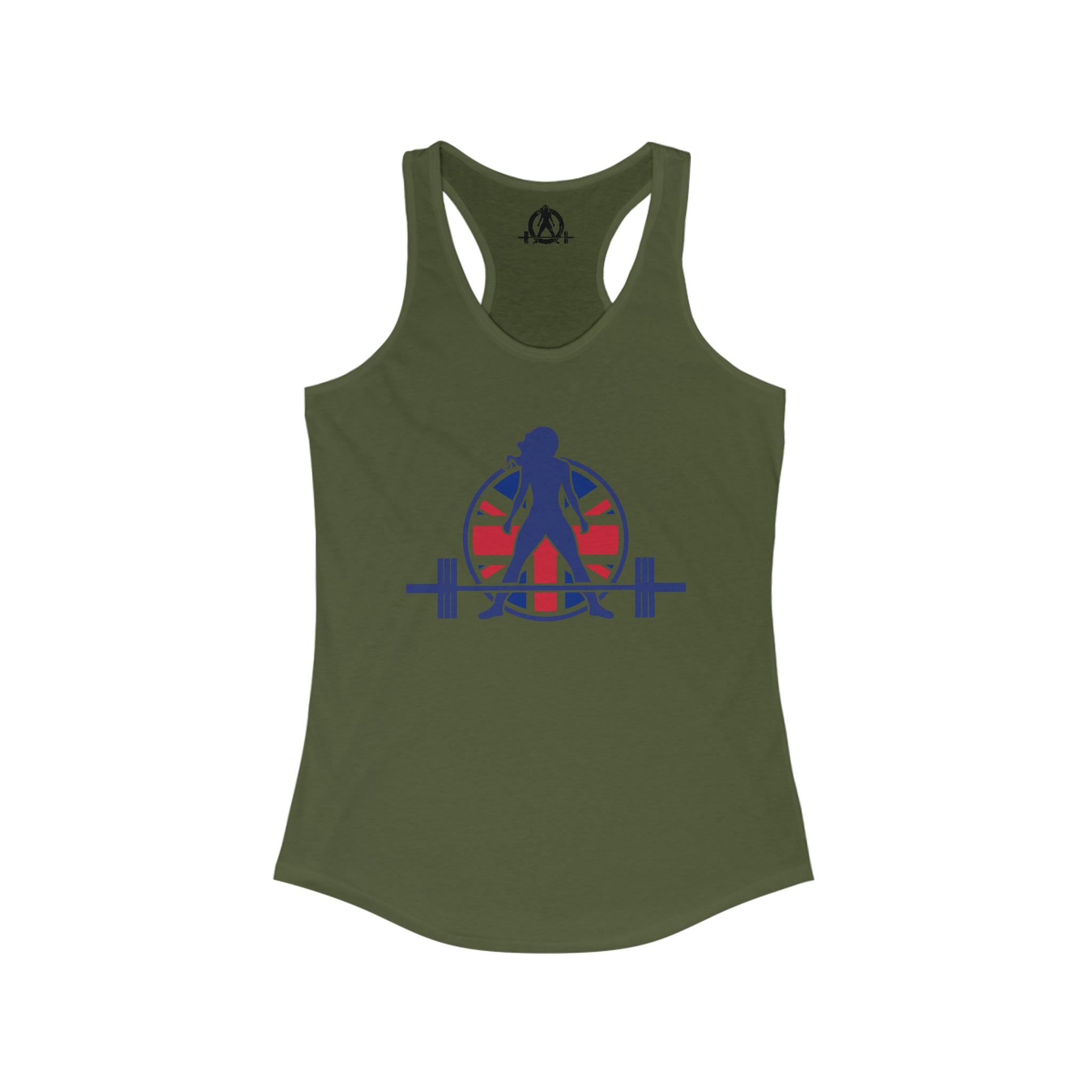 Women's Ideal Racerback Tank - UK Logo Light - Plain Back