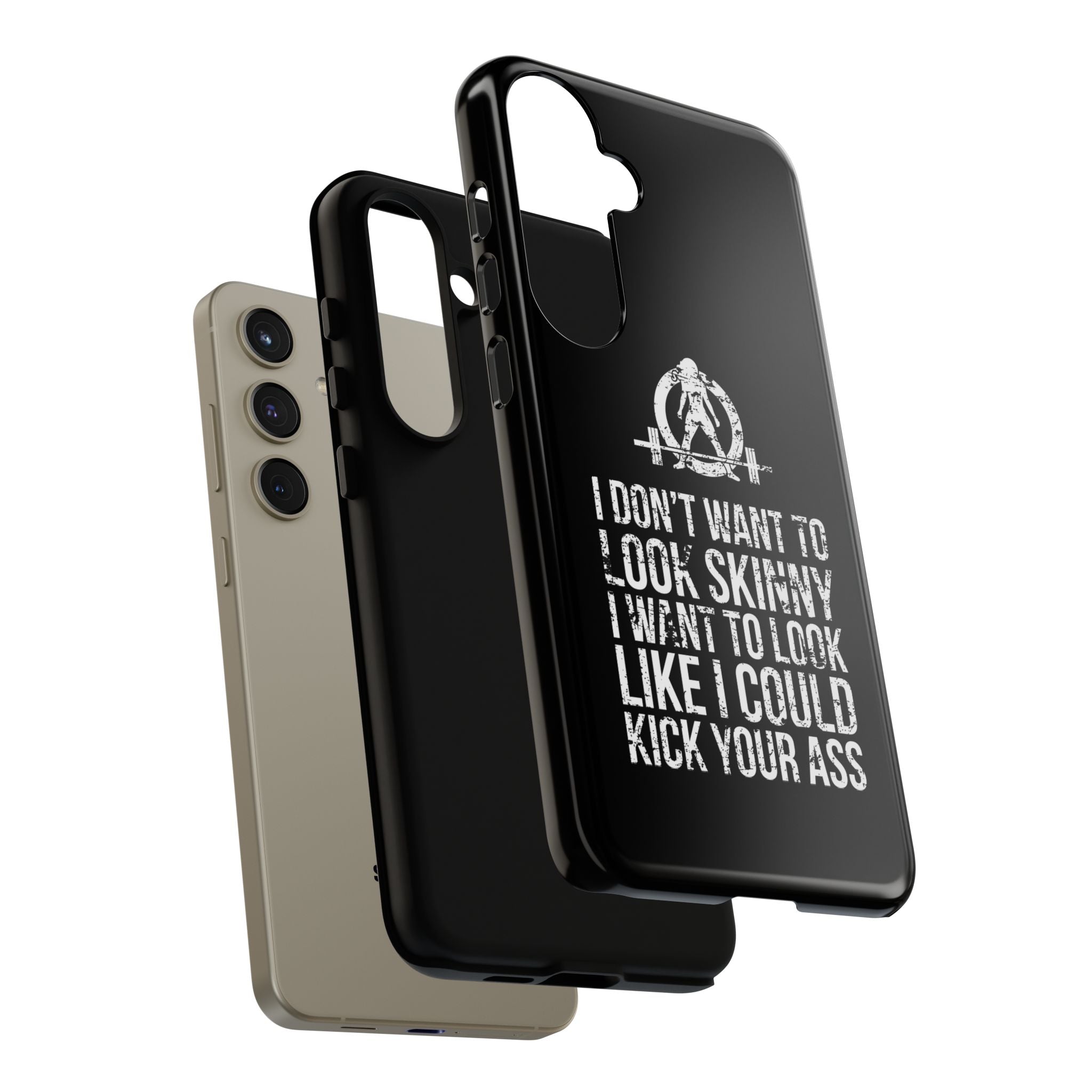 Tough Cases - I Don't Want To Look Skinny I Want To Look Like I Can Kick Your Ass - WWLW Logo