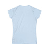 Women's Softstyle Tee - Distressed Color Logo - Plain Back